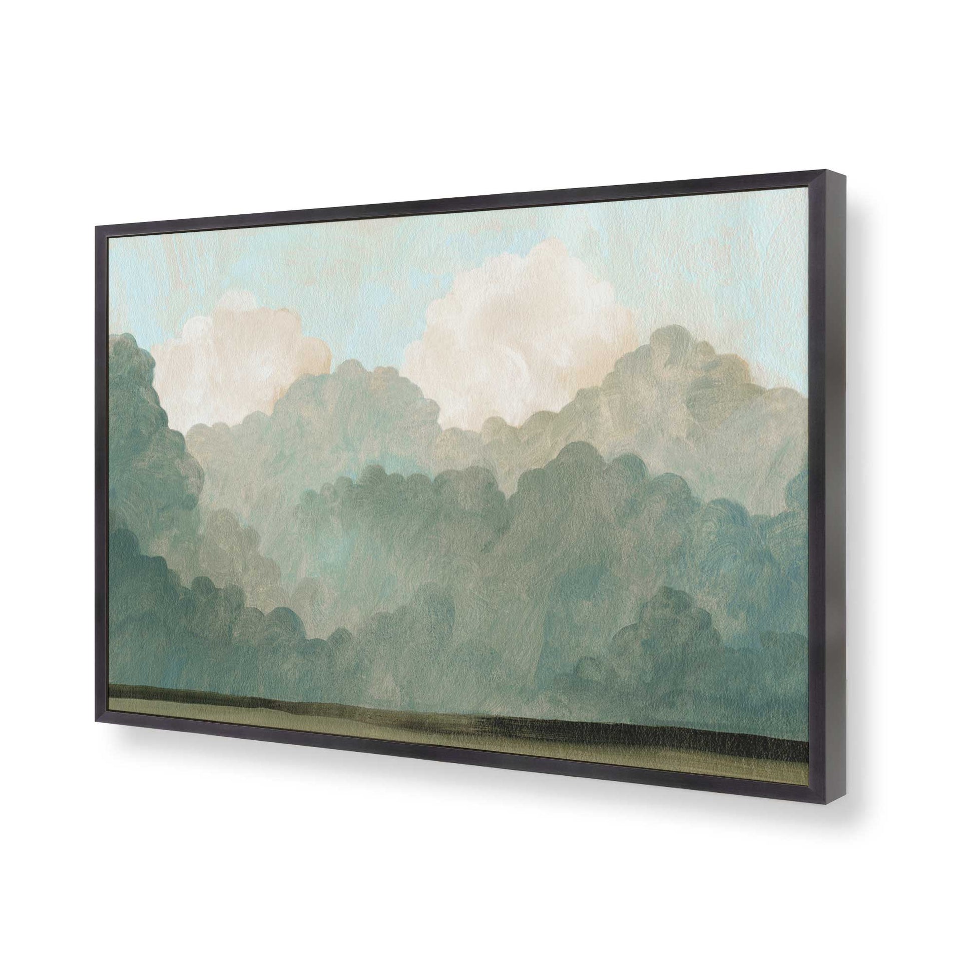 [Color:Weathered Zinc], Picture of art in a Weathered Zinc frame of the corner