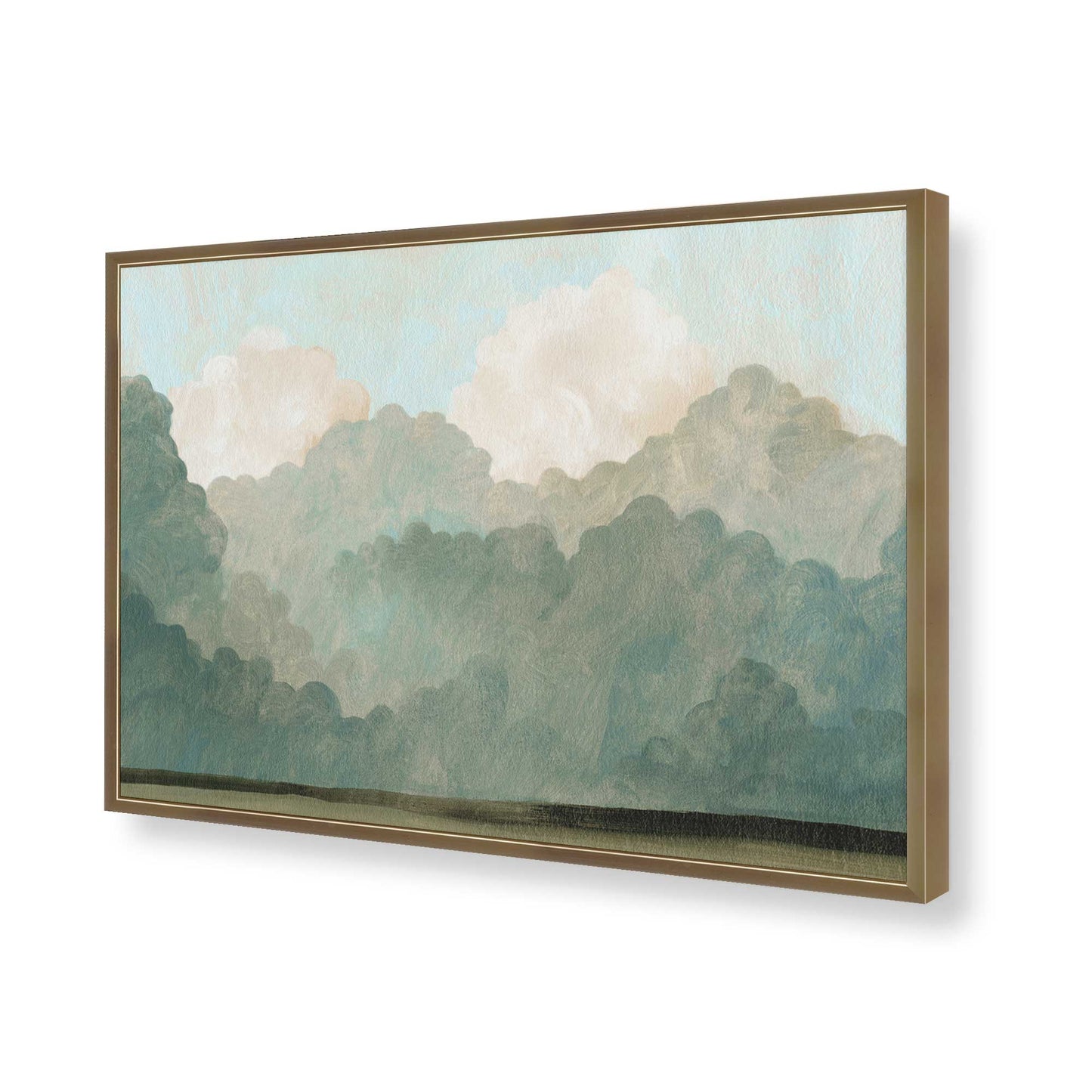 [Color:Brushed Gold], Picture of art in a Brushed Gold frame of the corner