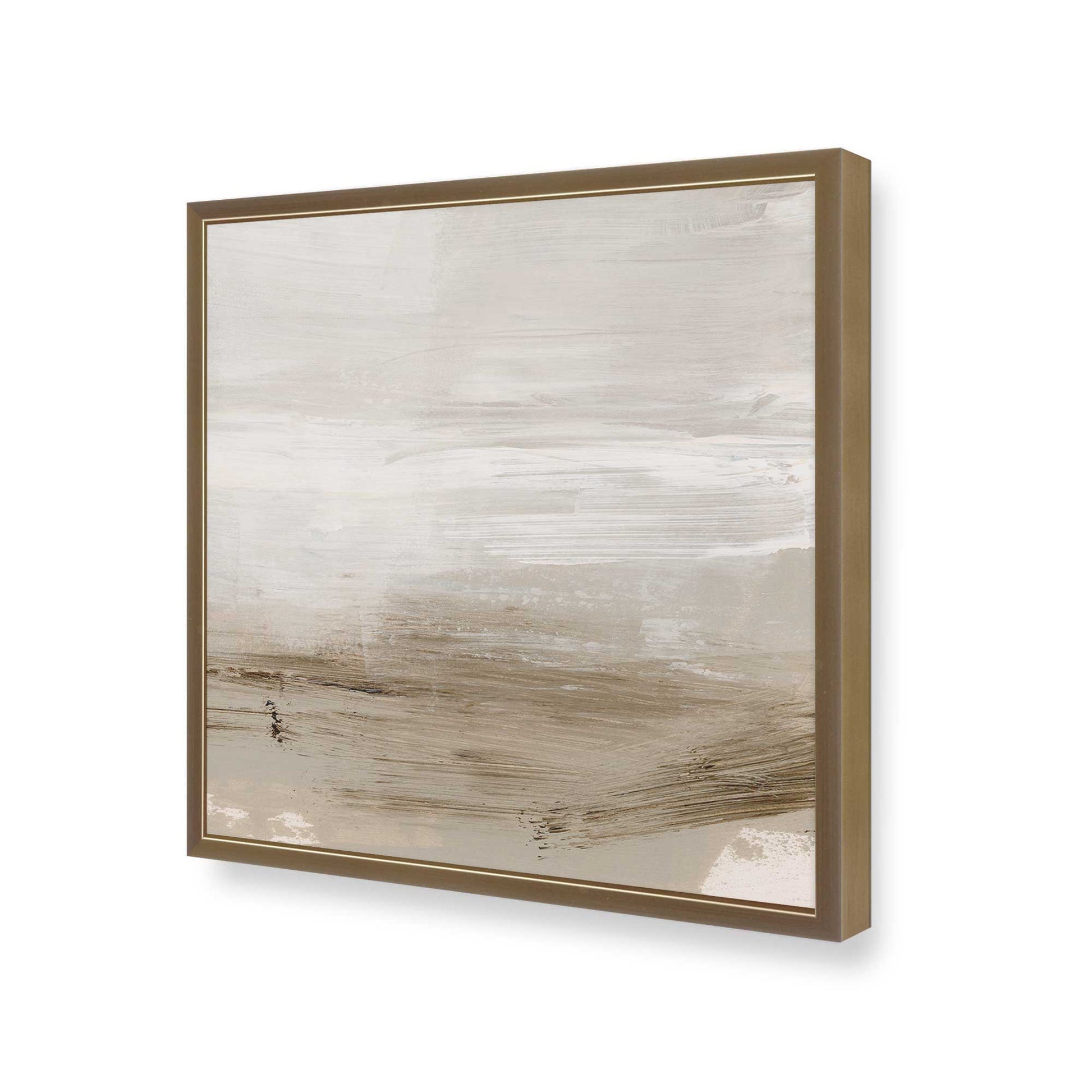 [Color:Brushed Gold], Picture of art in a Brushed Gold frame at an angle