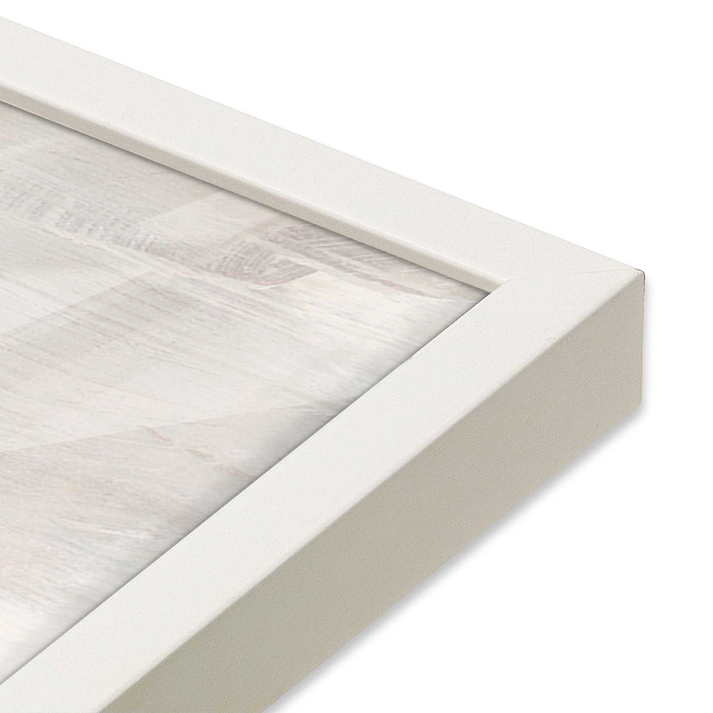 [Color:Opaque White], Picture of art in a Opaque White frame of the corner