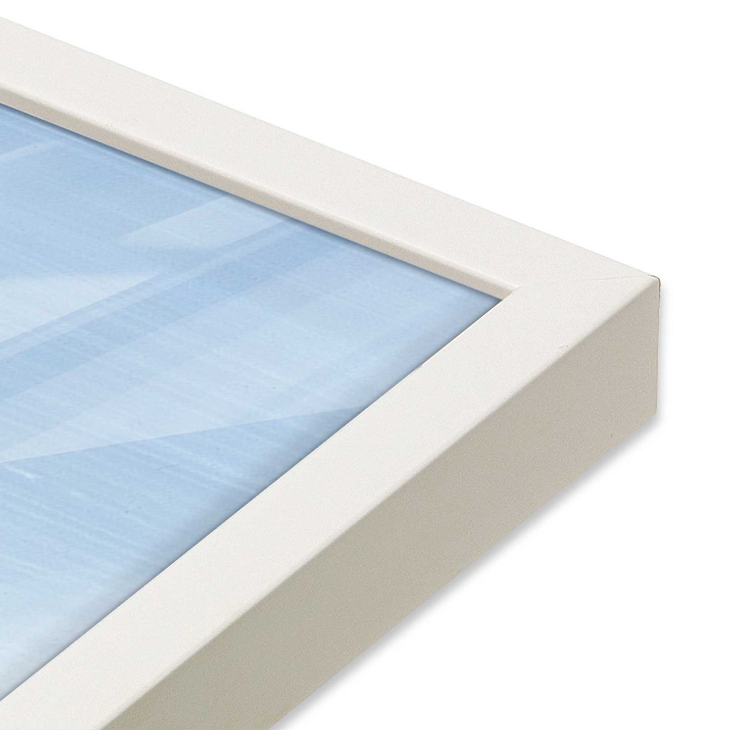 [Color:Opaque White], Picture of art in a Opaque White frame at an angle