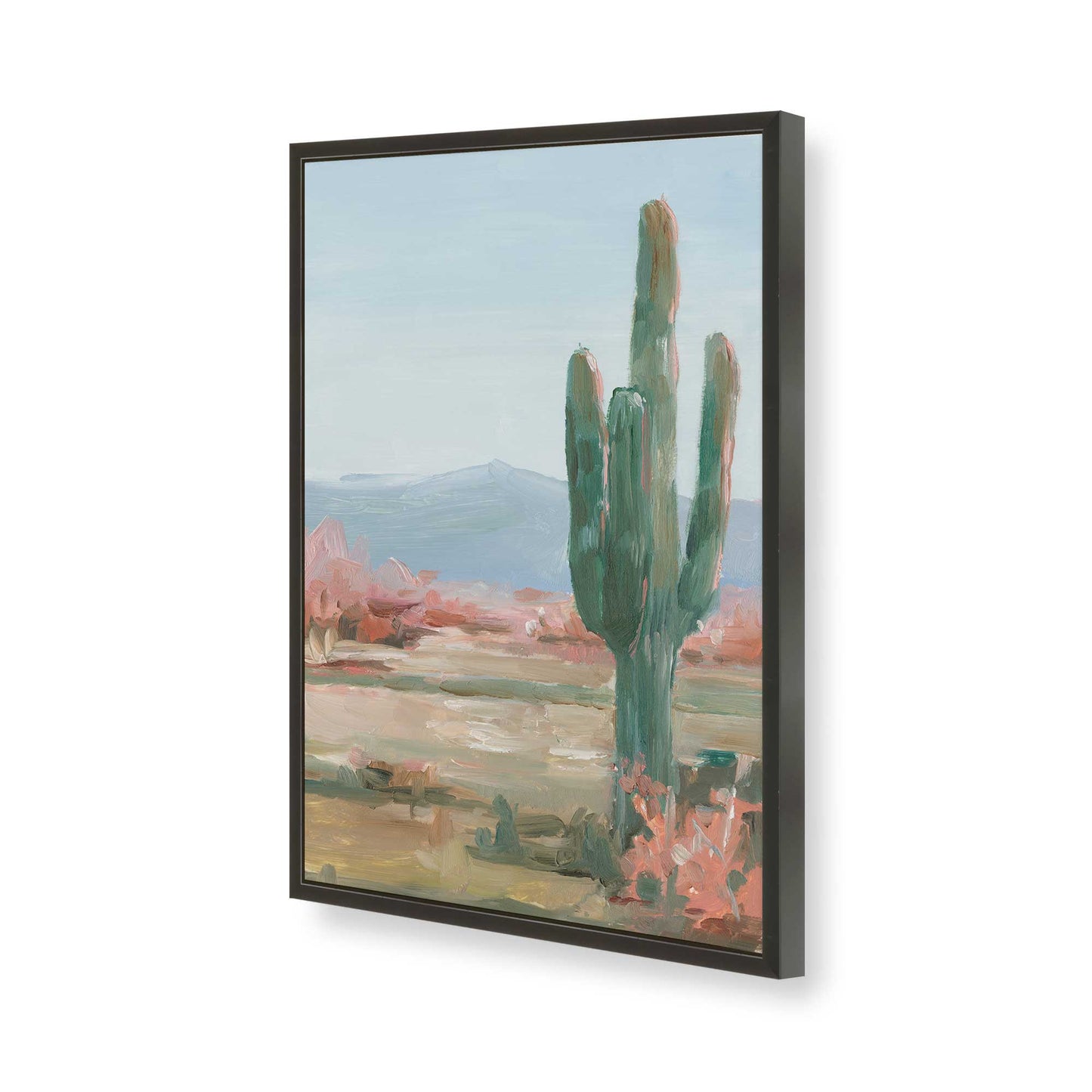 [Color:Satin Black], Picture of art in a Satin Black frame of the corner