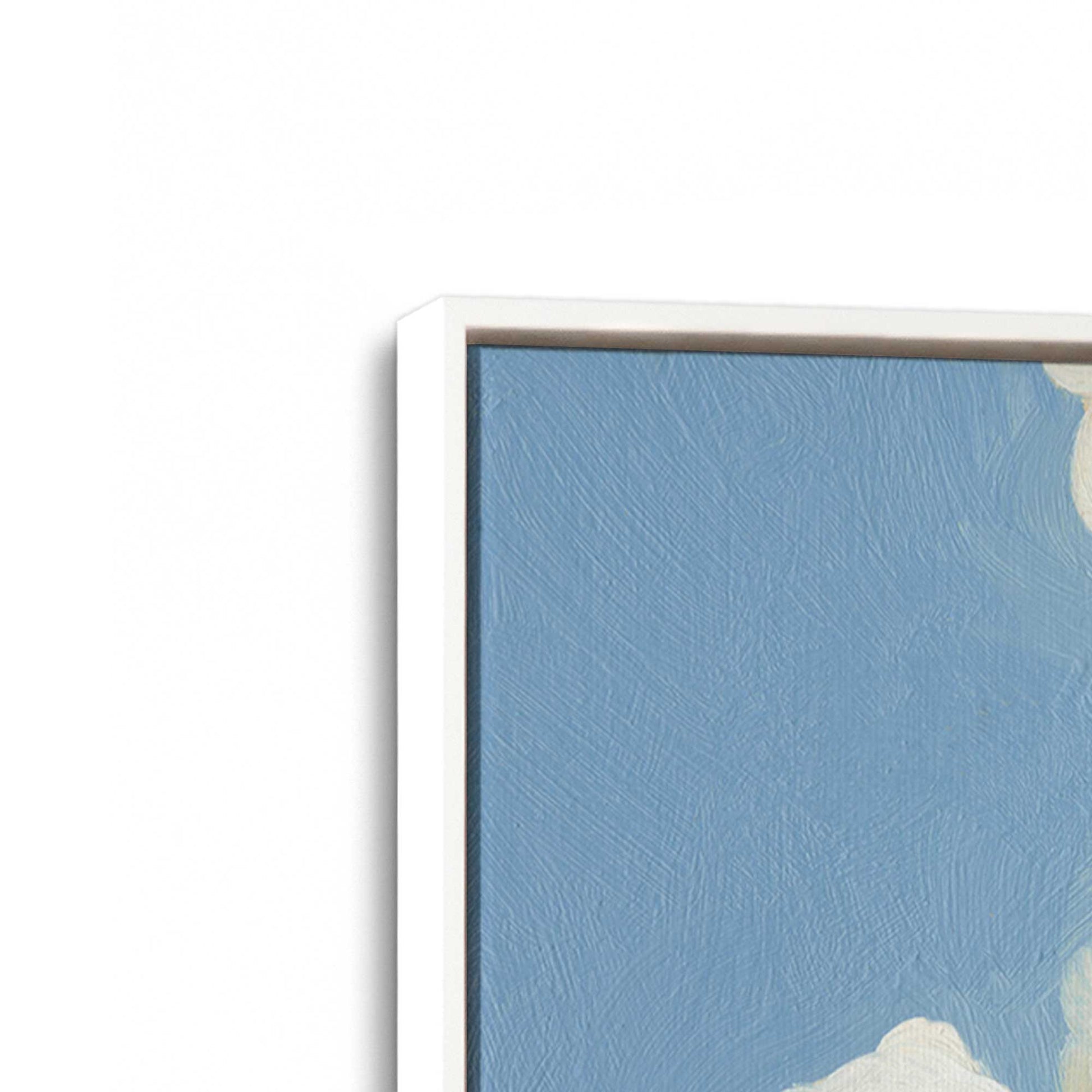 [Color:Opaque White], Picture of art in a White frame at an angle