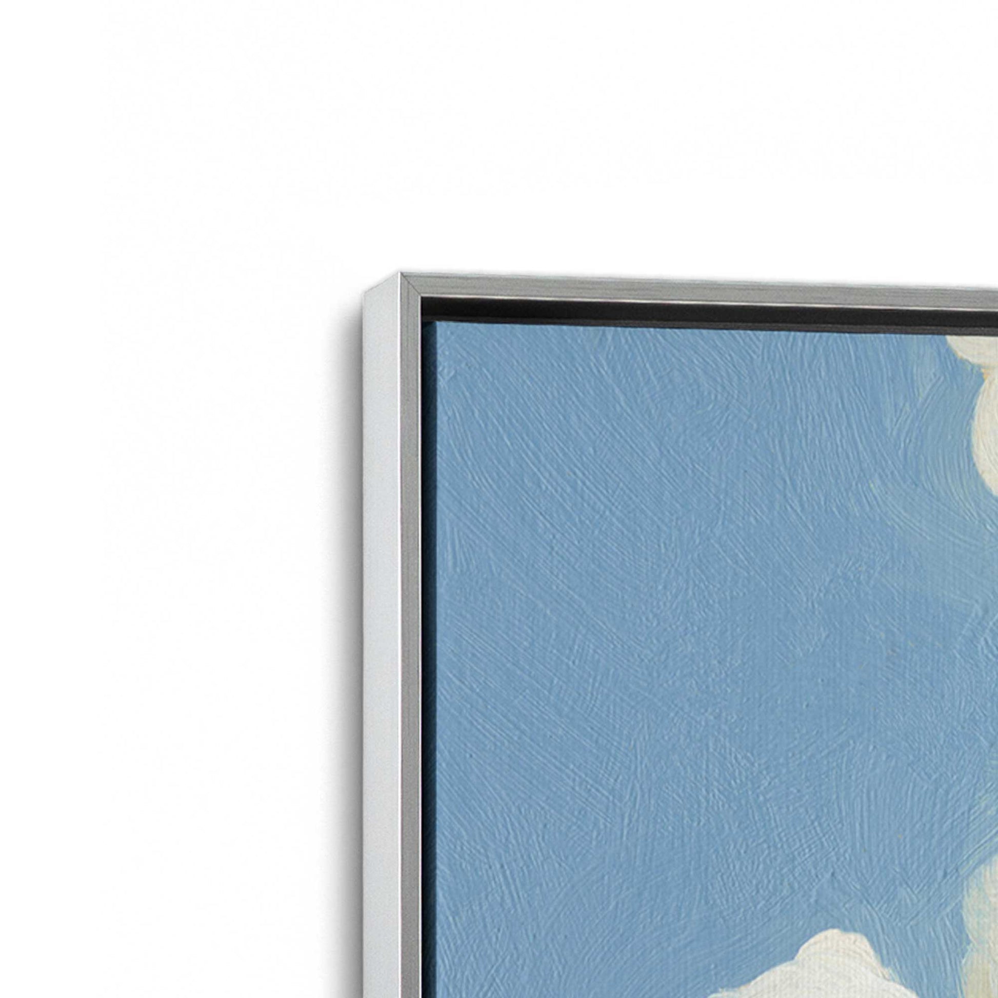 [Color:Polished Chrome], Picture of art in a Polished Chrome frame at an angle