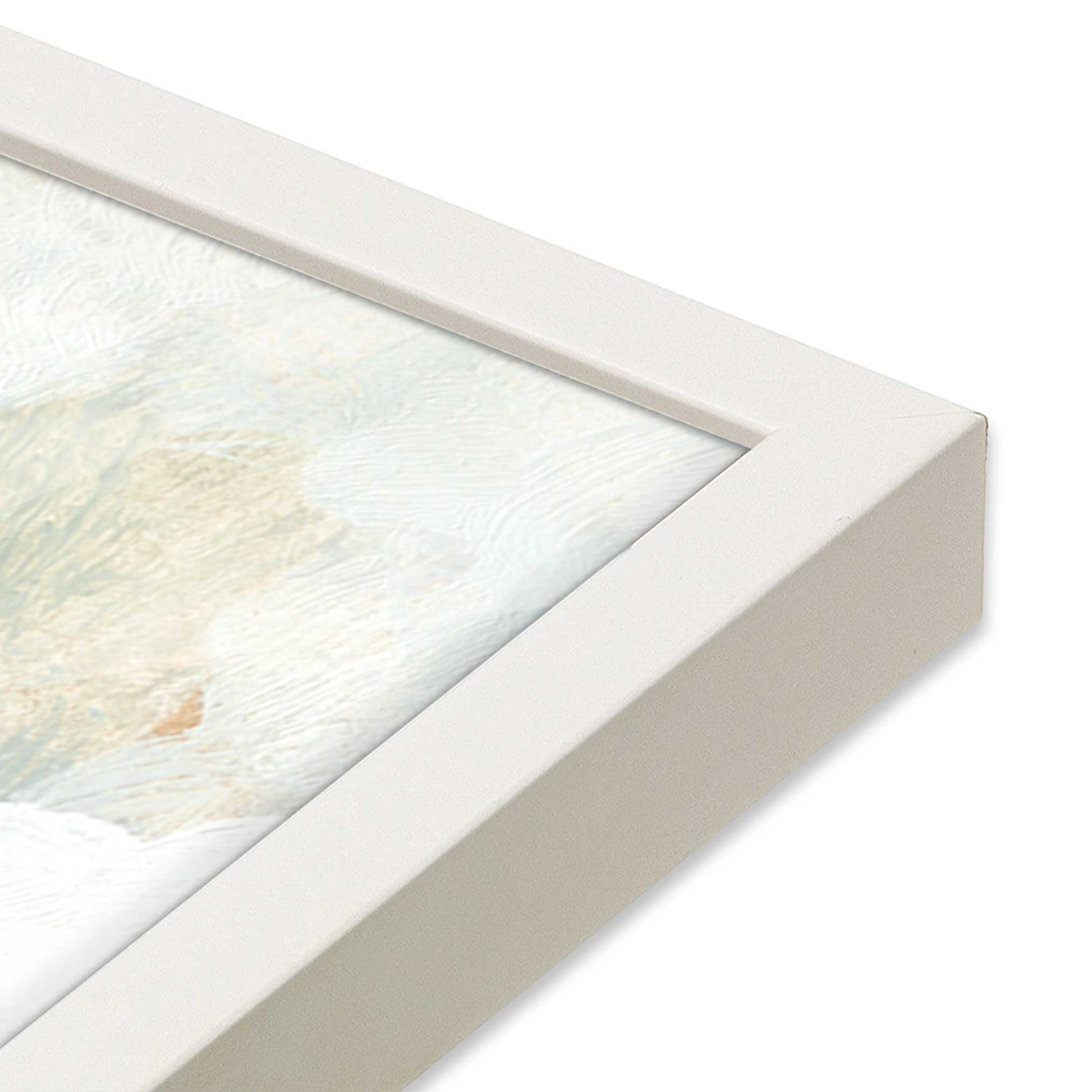 [Color:Opaque White], Picture of art in a Opaque White frame at an angle