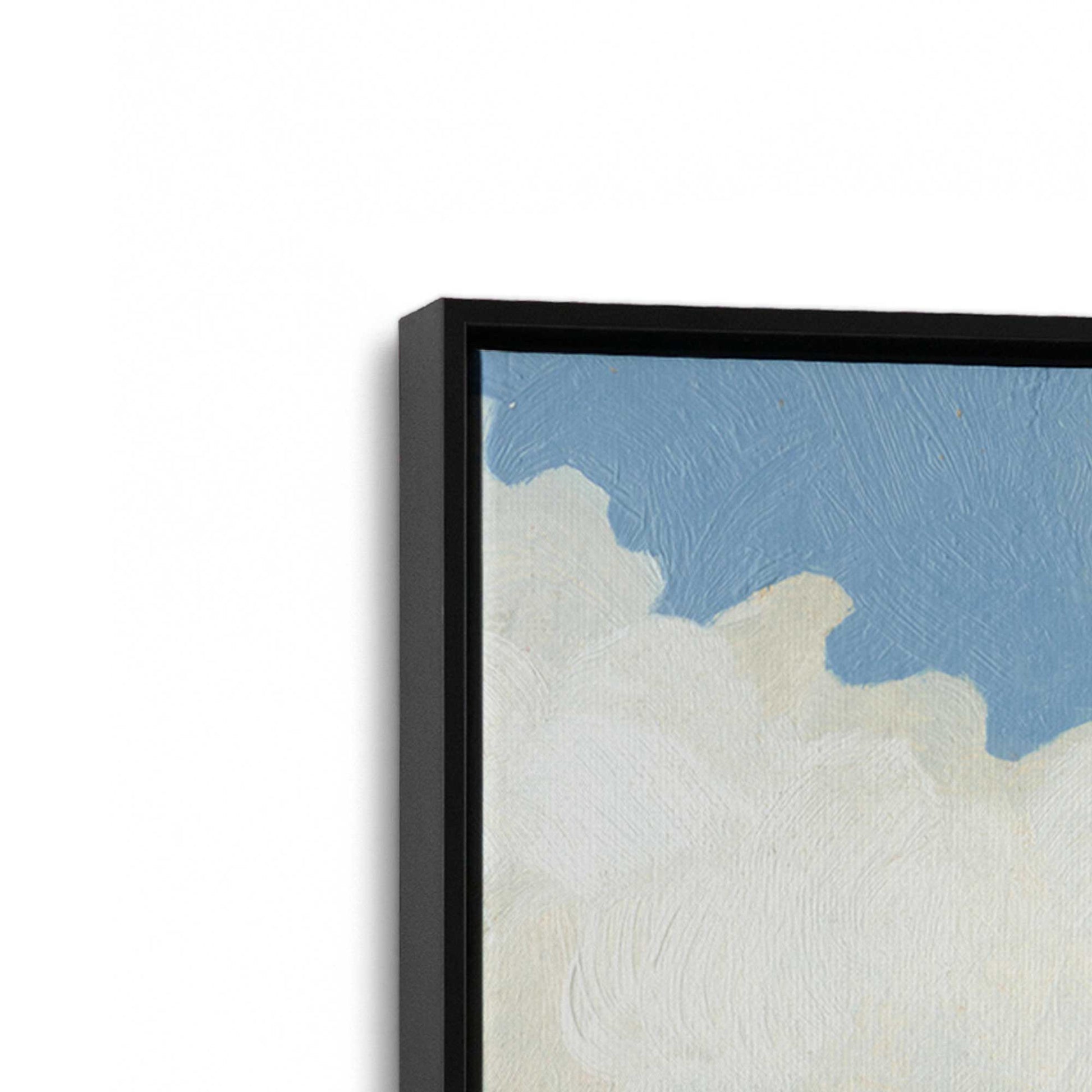 [Color:Satin Black], Picture of art in a Satin Black frame at an angle