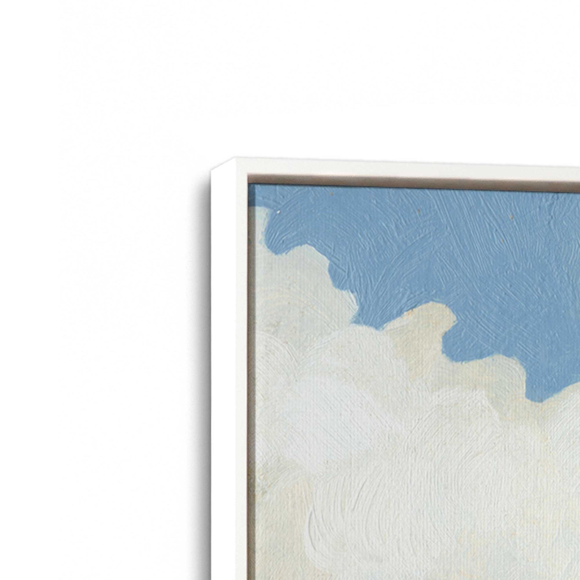 [Color:Opaque White], Picture of art in a White frame at an angle