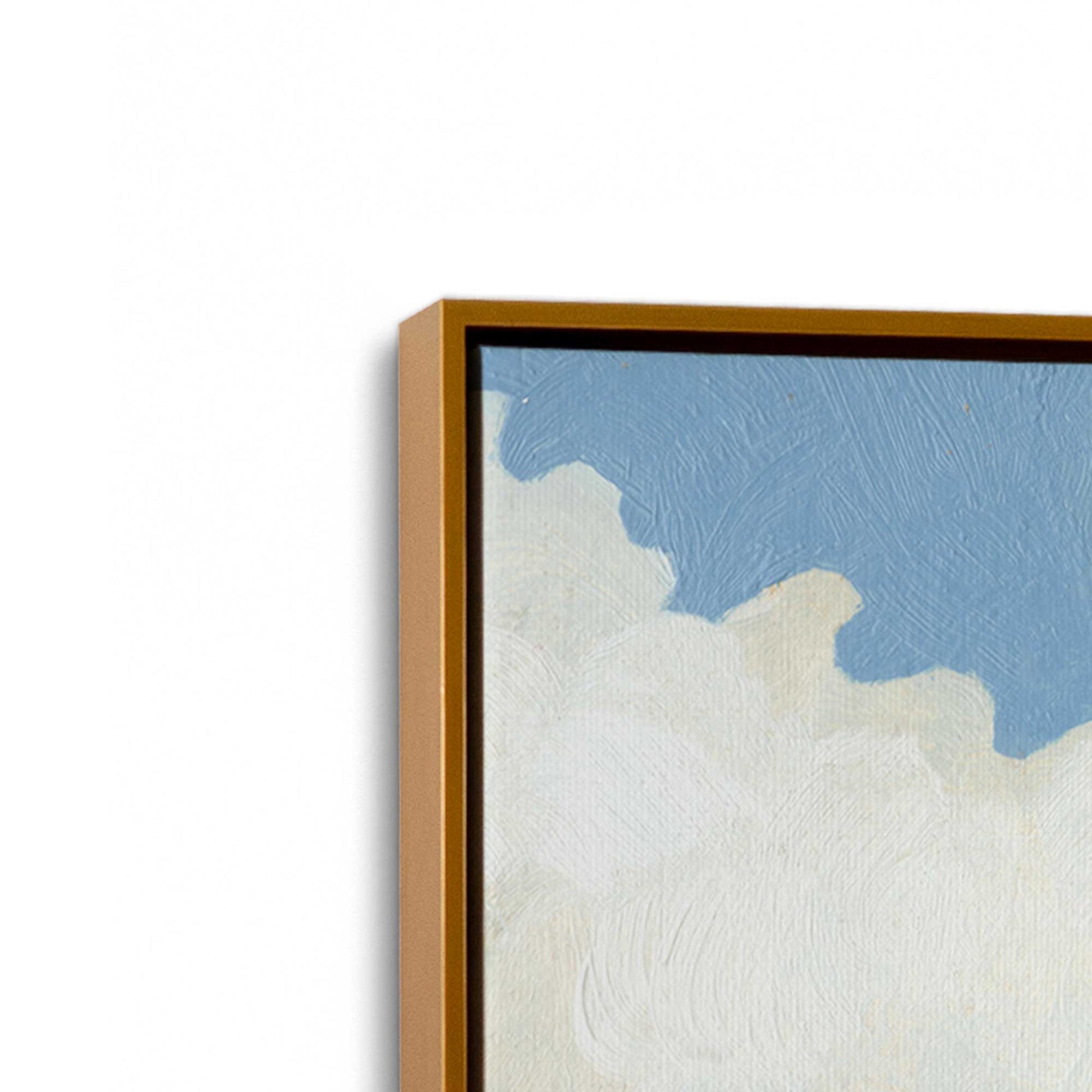 [Color:Polished Gold], Picture of art in a Polished Gold frame at an angle
