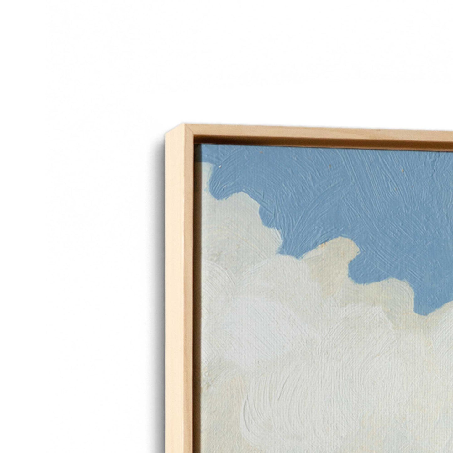 [Color:American Maple], Picture of art in a American Maple frame at an angle
