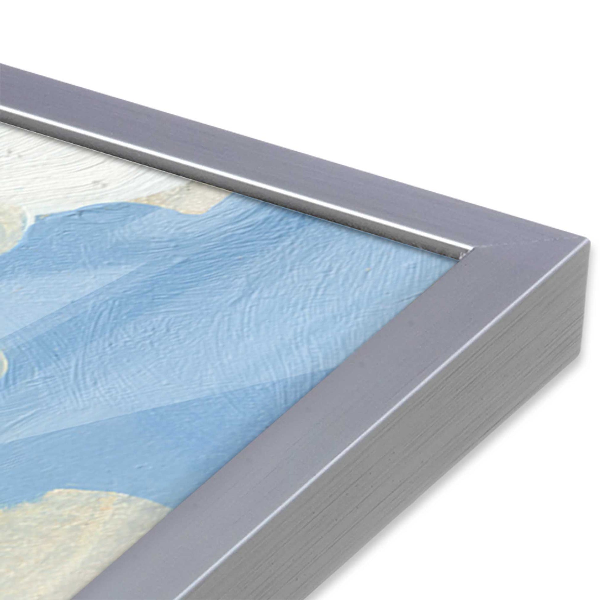 [Color:Polished Chrome], Picture of art in a Polished Chrome frame at an angle