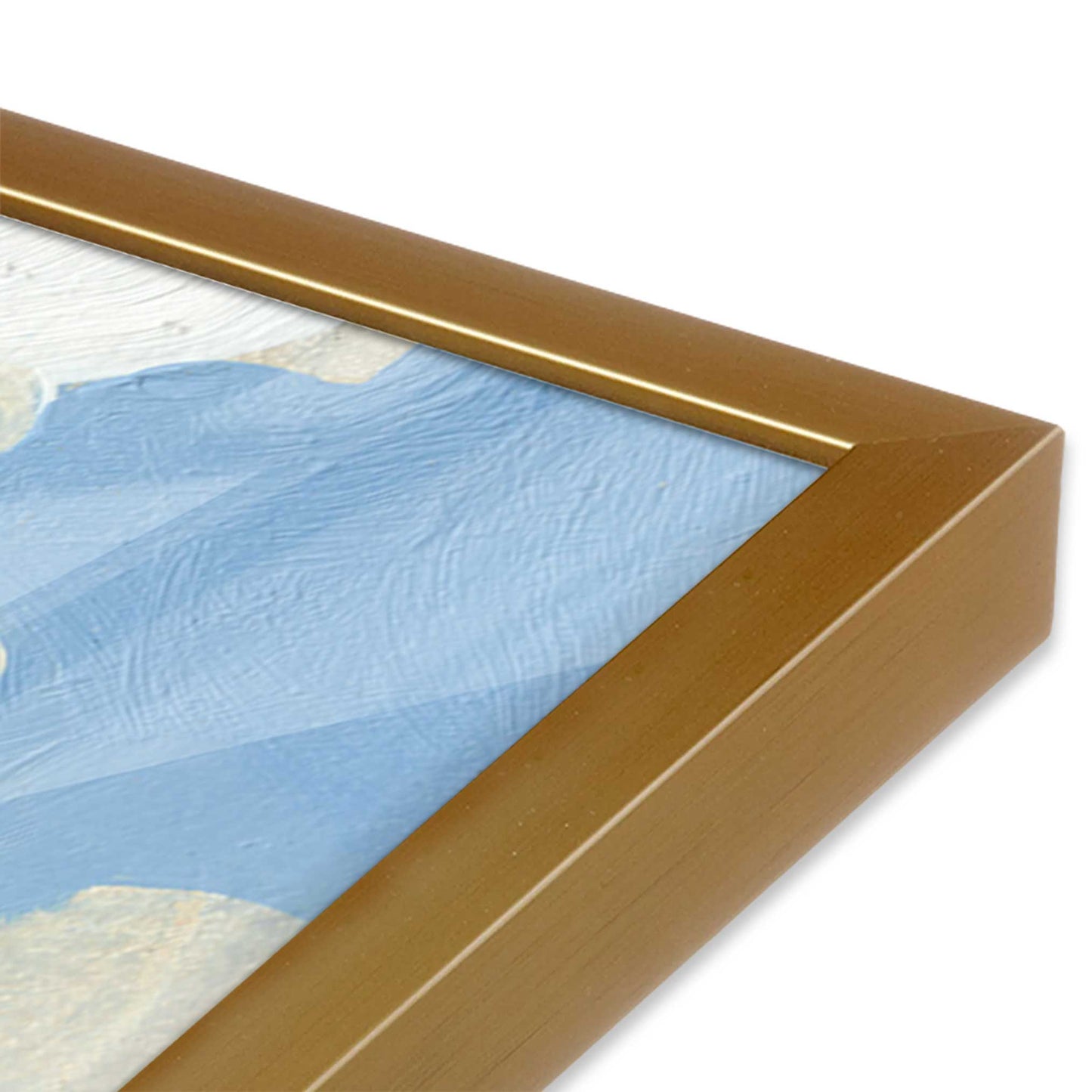 [Color:Polished Gold], Picture of art in a Polished Gold frame at an angle
