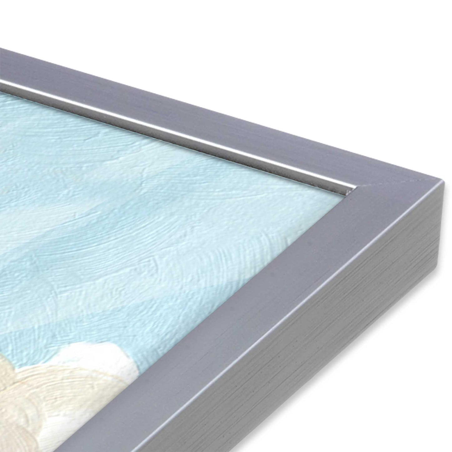 [Color:Polished Chrome], Picture of art in a Polished Chrome frame at an angle