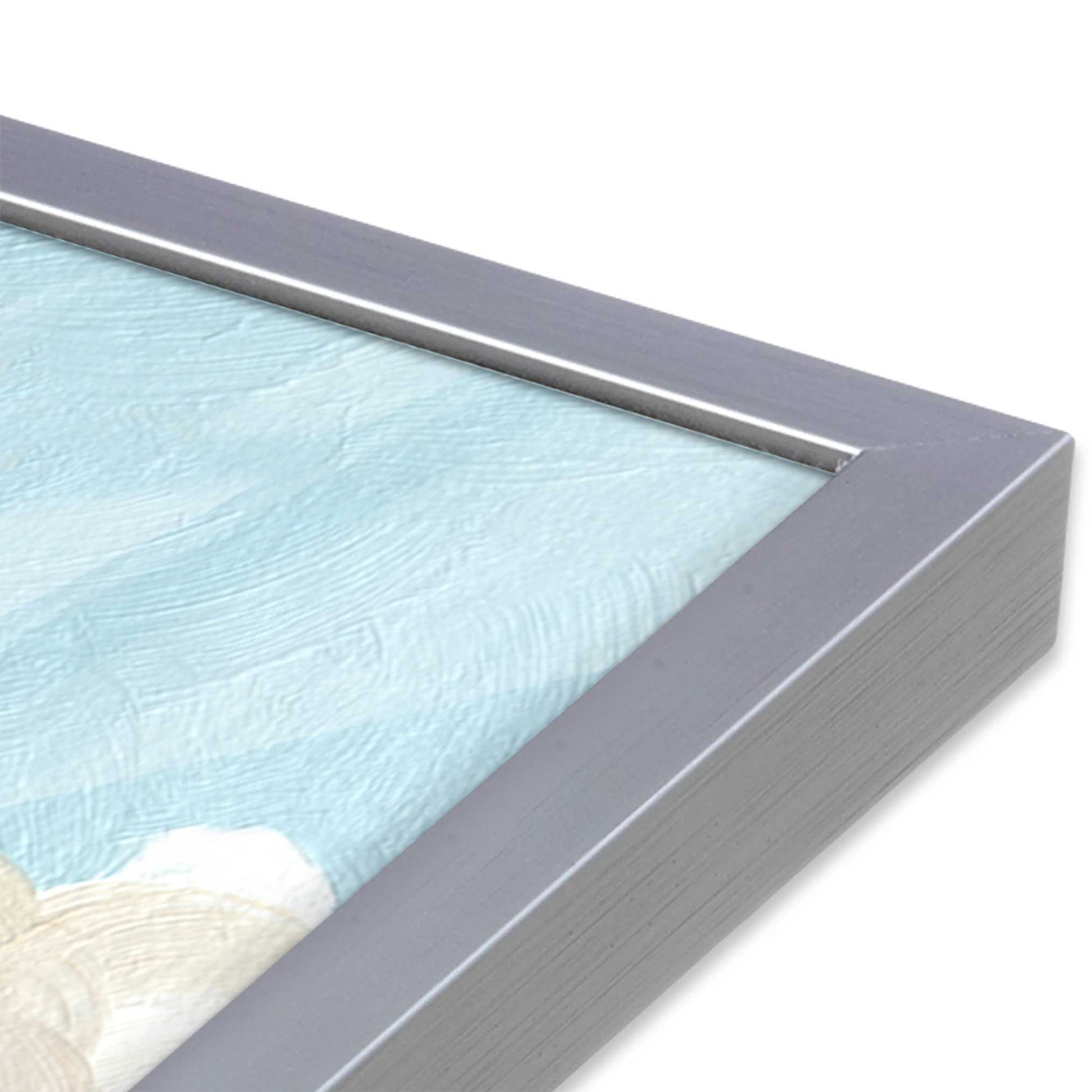 [Color:Polished Chrome], Picture of art in a Polished Chrome frame at an angle