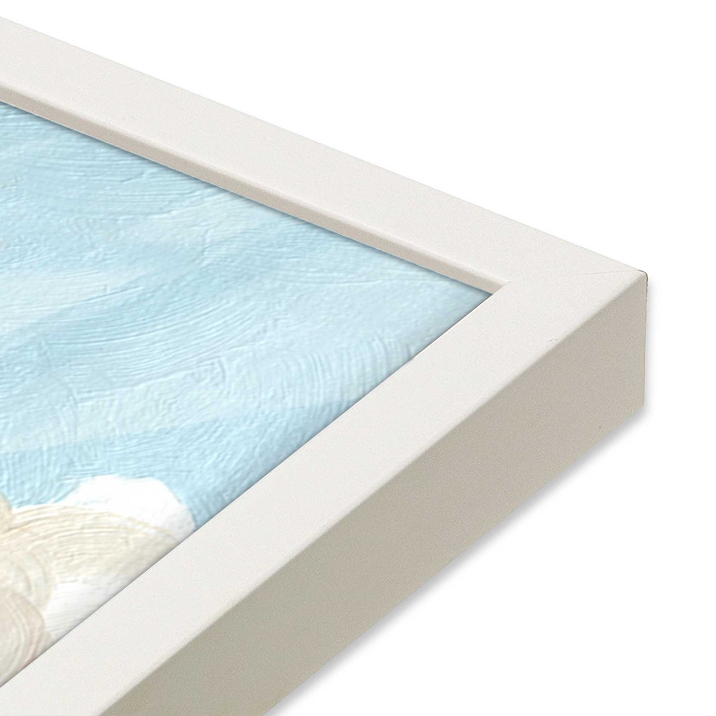 [Color:Opaque White], Picture of art in a Opaque White frame at an angle