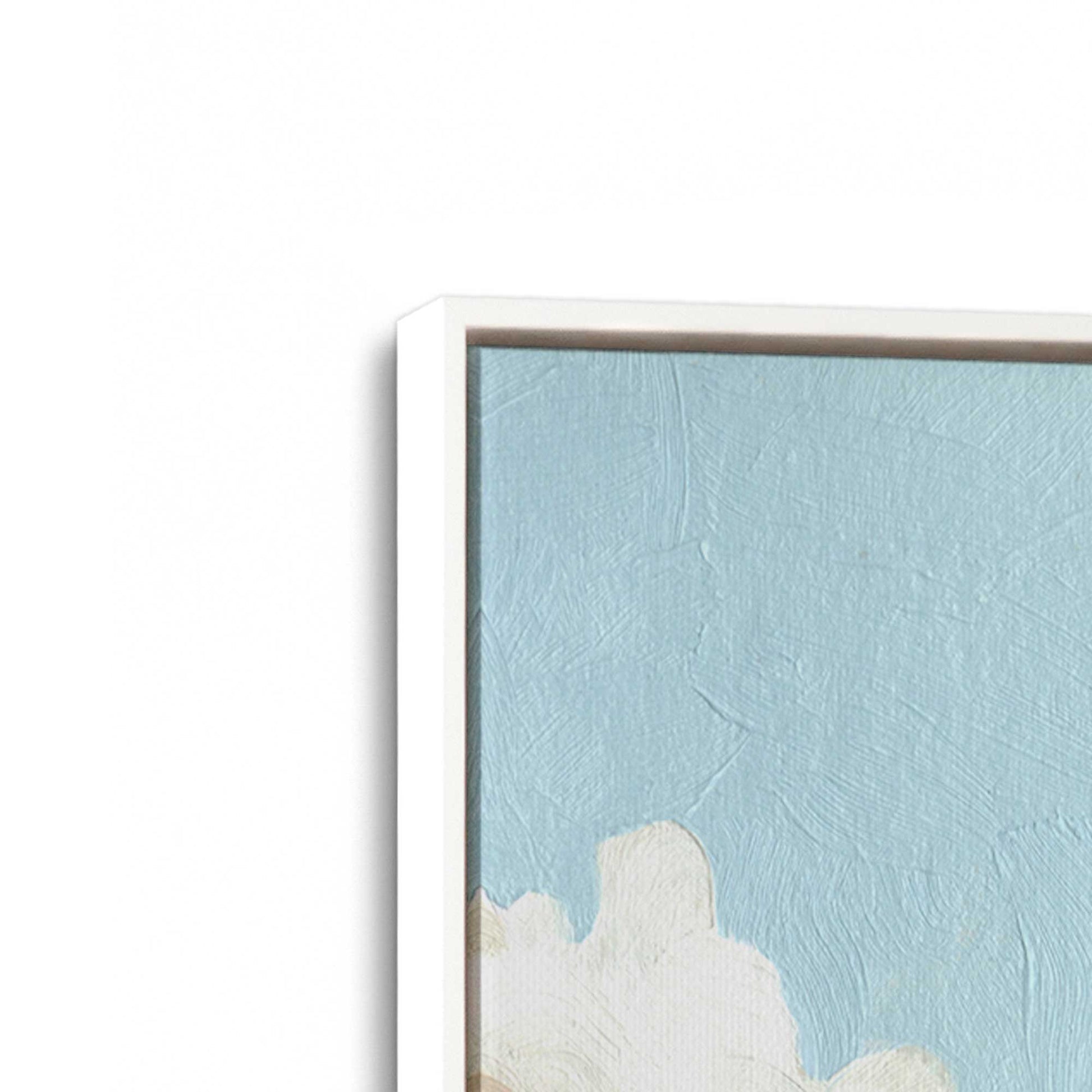 [Color:Opaque White], Picture of art in a White frame at an angle