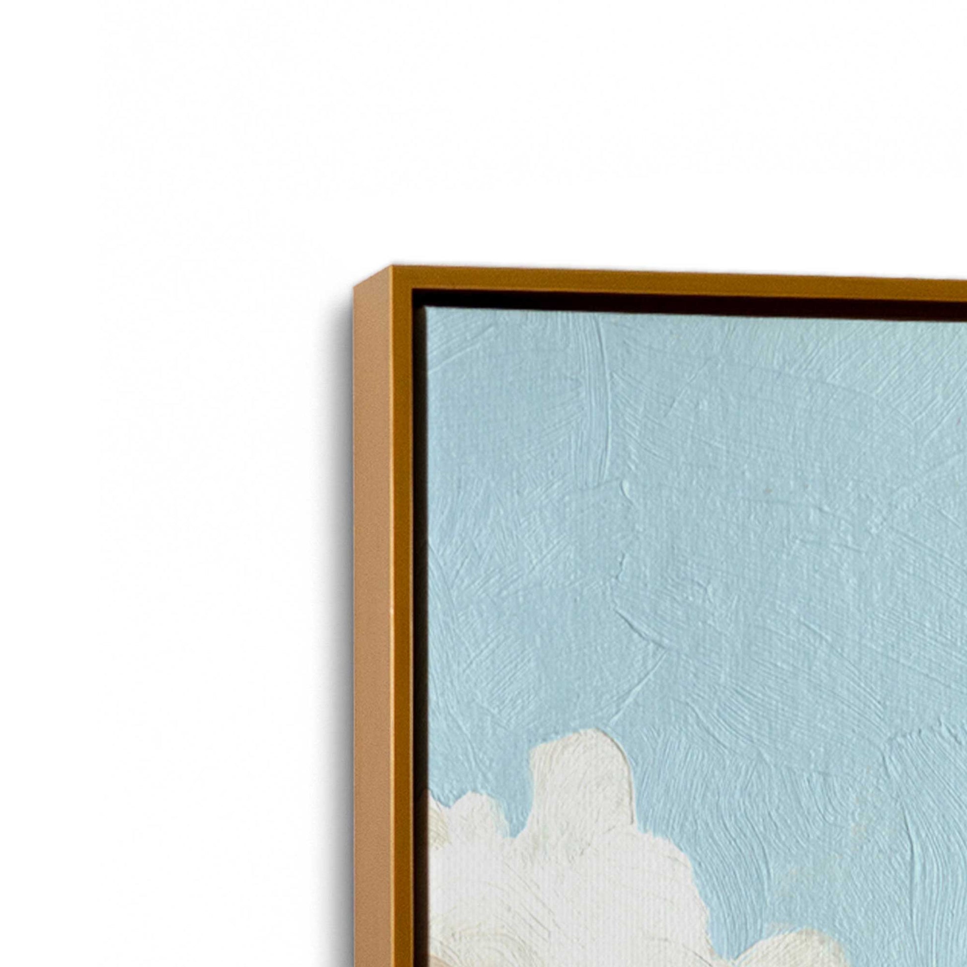 [Color:Polished Gold], Picture of art in a Polished Gold frame at an angle