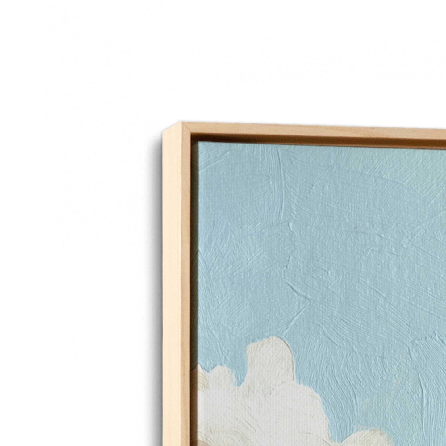 [Color:American Maple], Picture of art in a American Maple frame at an angle