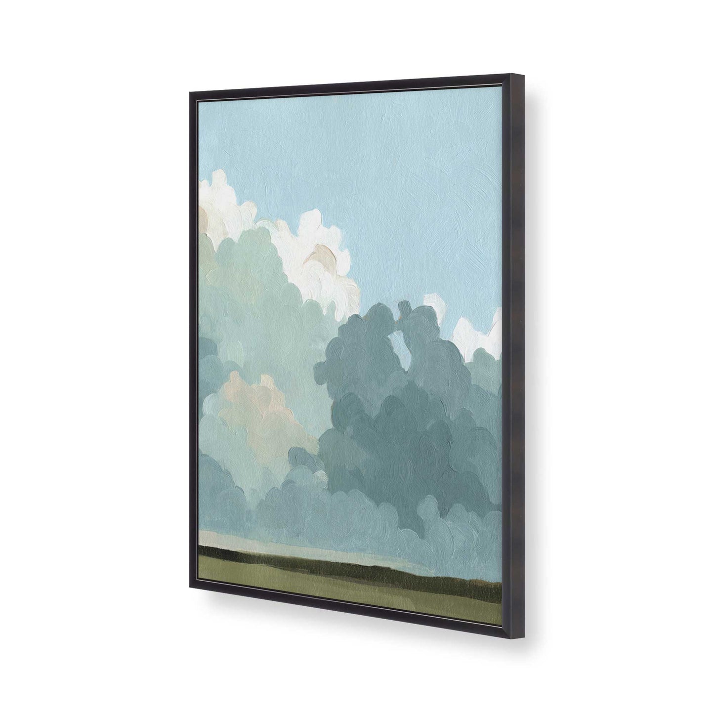 [Color:Weathered Zinc], Picture of art in a Weathered Zinc frame of the corner