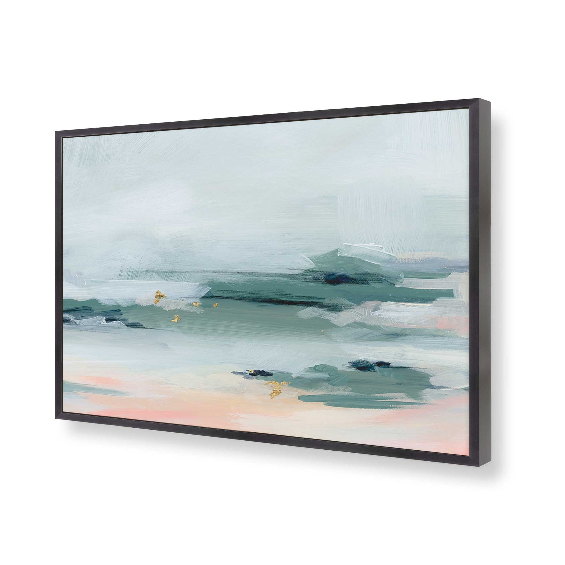 [Color:Weathered Zinc], Picture of art in a Weathered Zinc frame of the corner