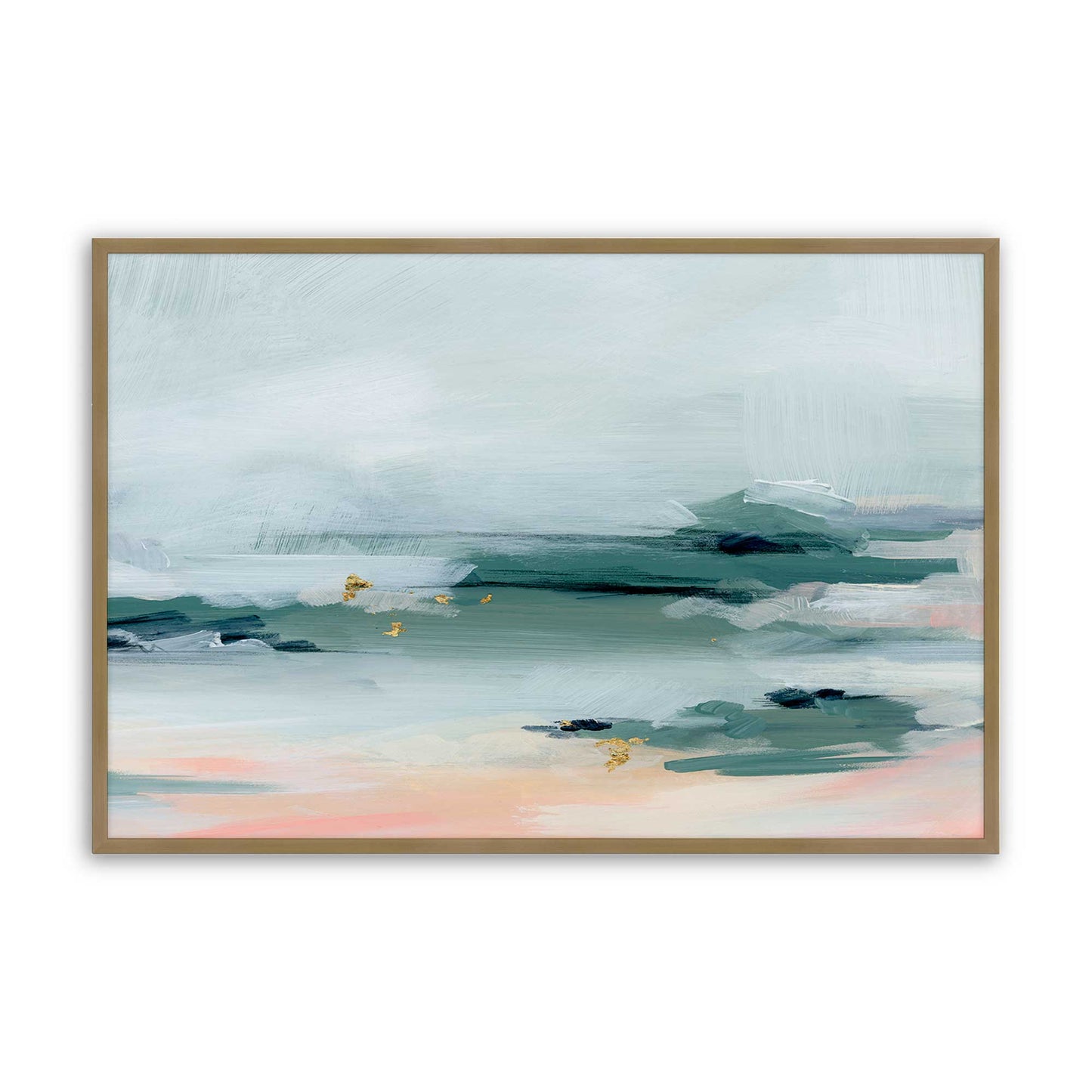 [Color:Brushed Gold], Picture of art in a Brushed Gold frame