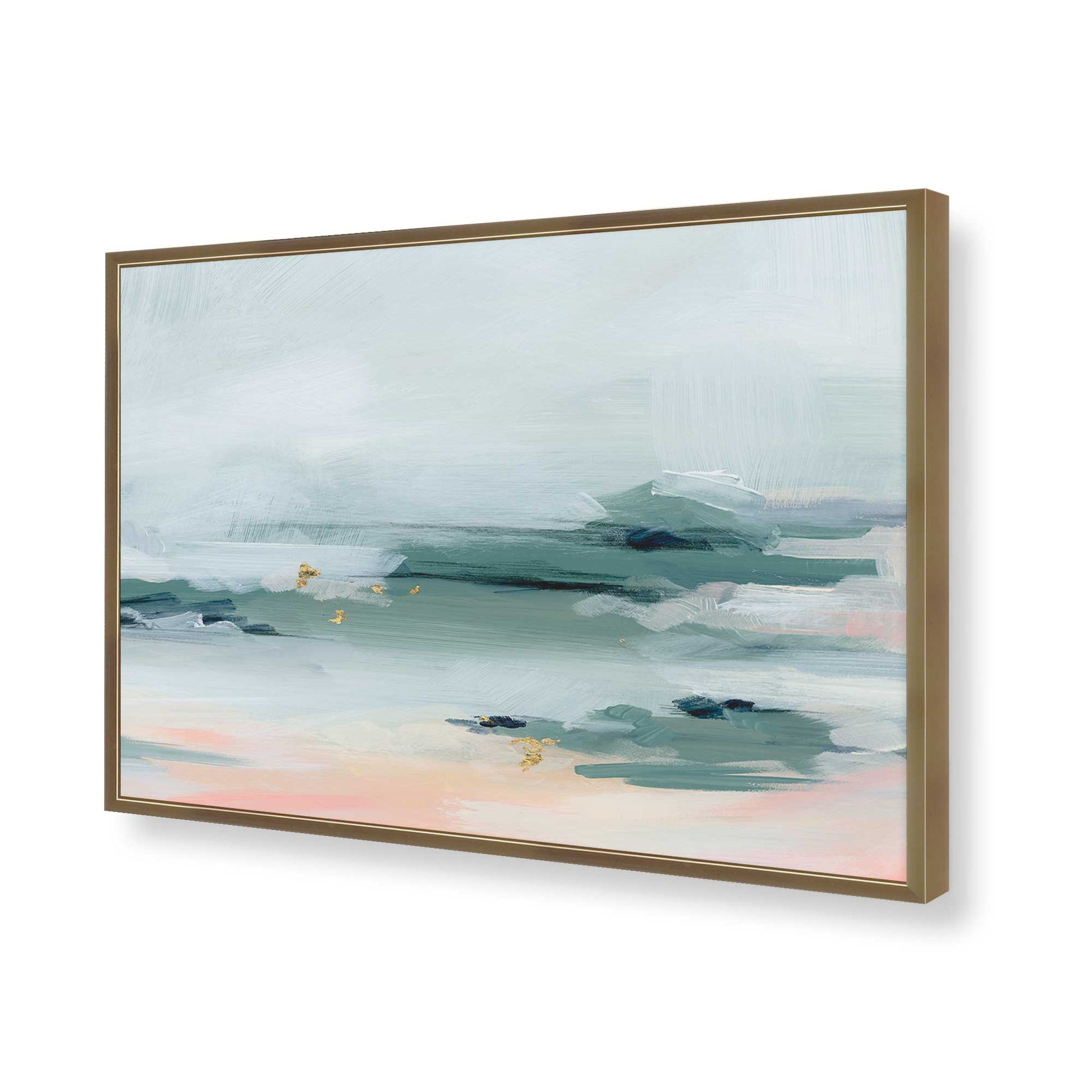 [Color:Brushed Gold], Picture of art in a Brushed Gold frame of the corner