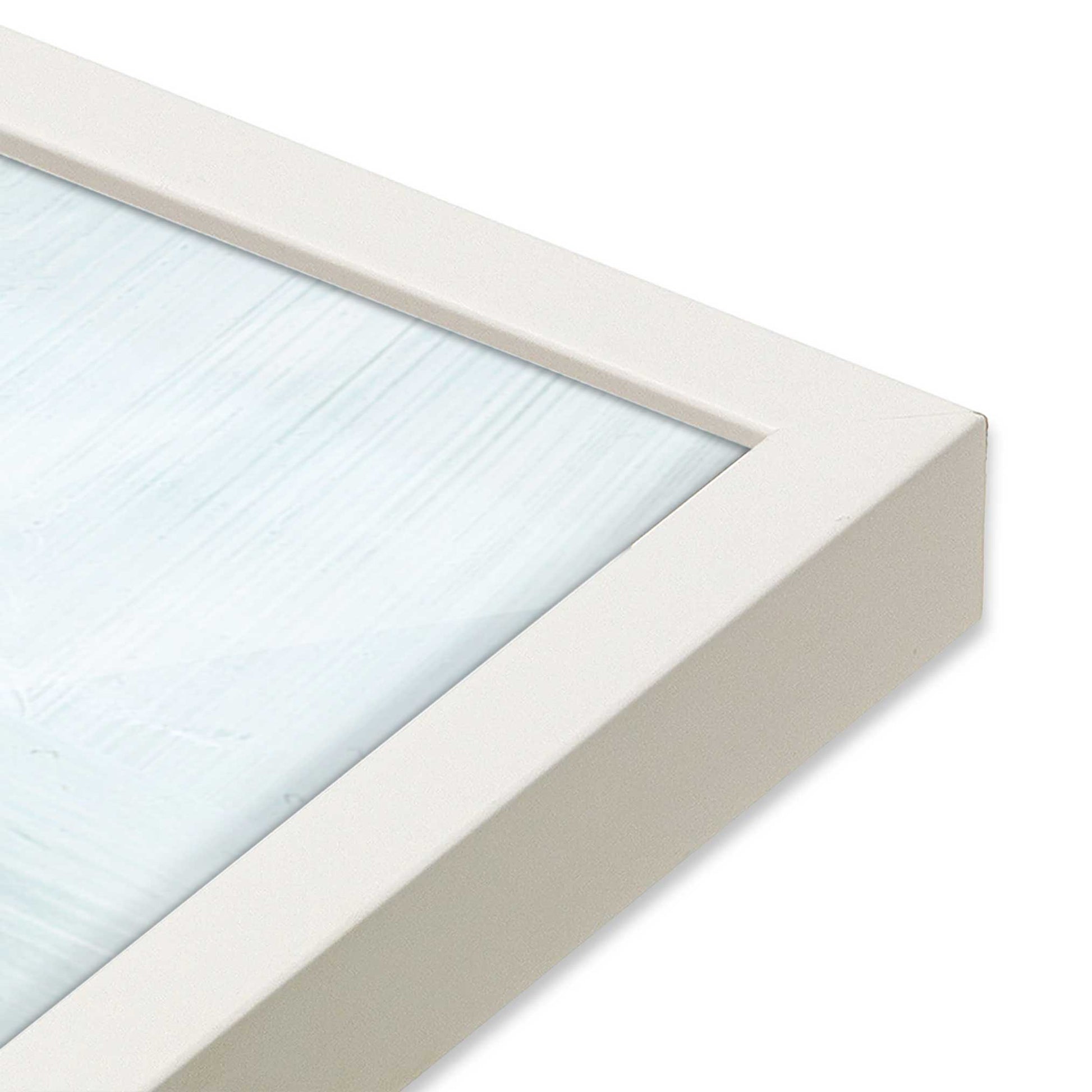 [Color:Opaque White], Picture of art in a Opaque White frame at an angle