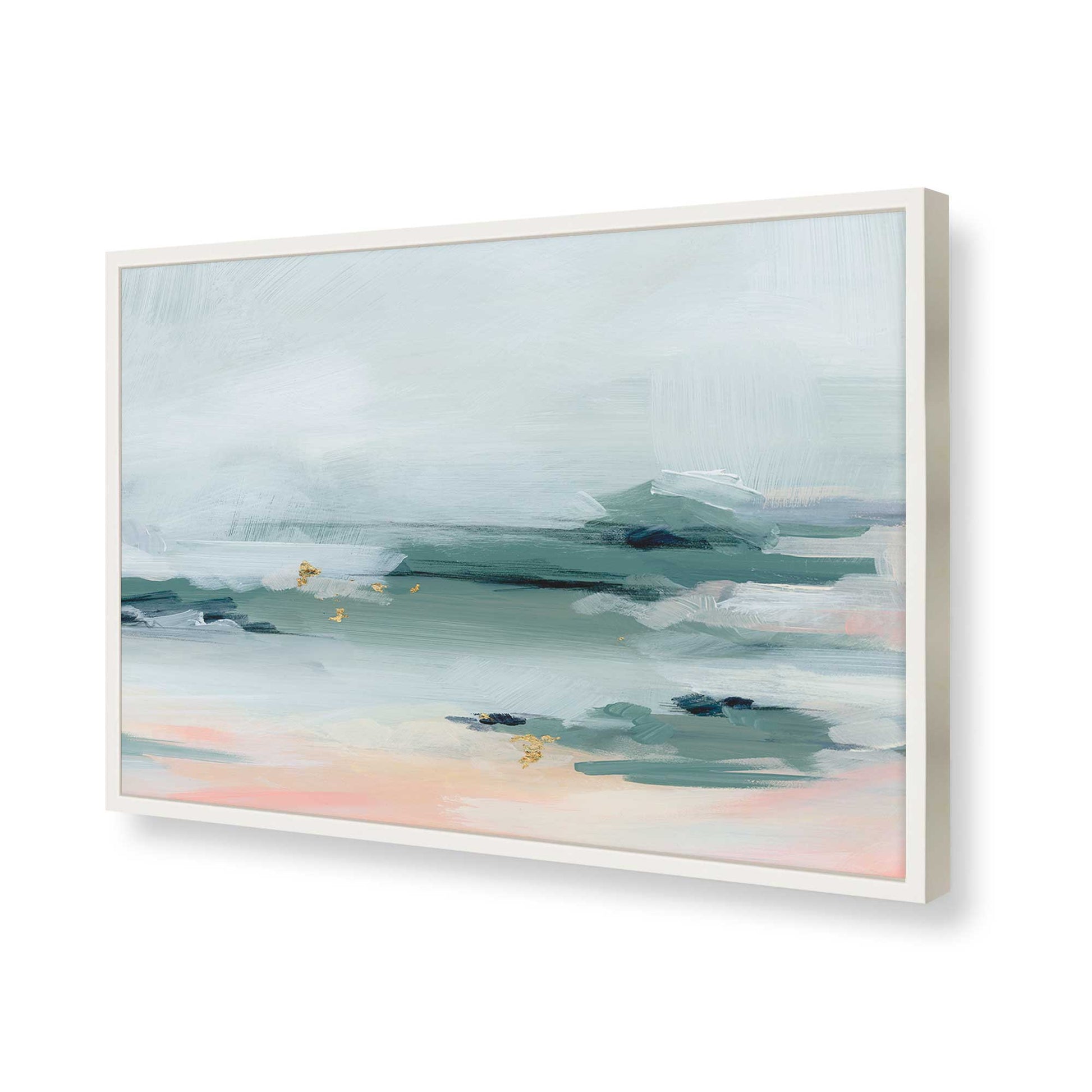[Color:Opaque White], Picture of art in a Opaque White frame of the corner