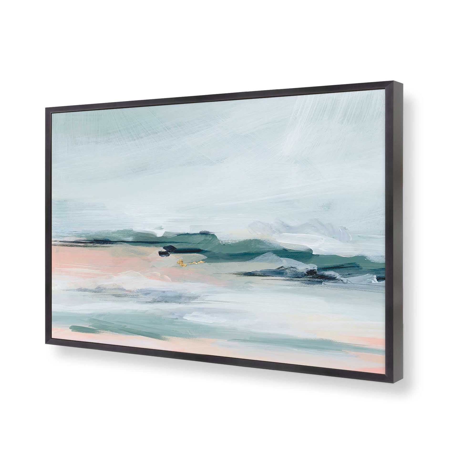 [Color:Weathered Zinc], Picture of art in a Weathered Zinc frame of the corner