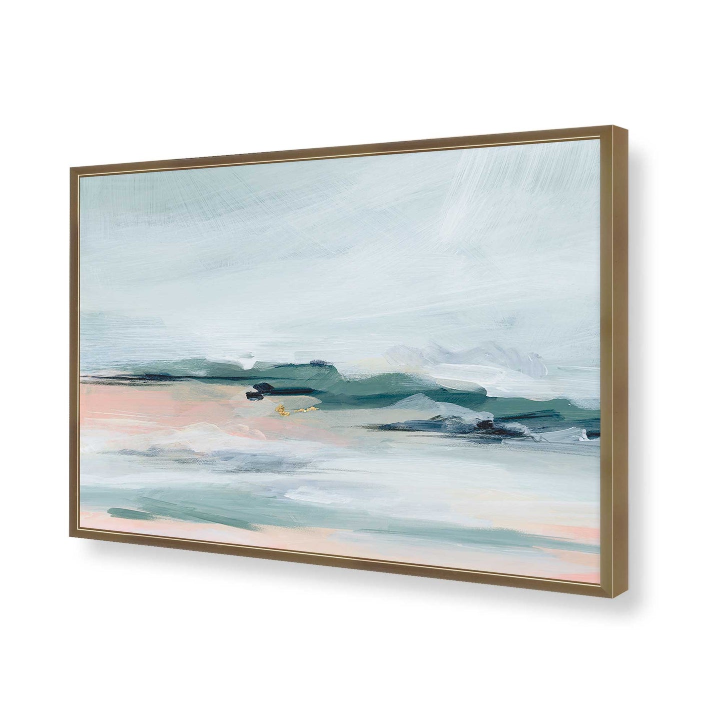 [Color:Brushed Gold], Picture of art in a Brushed Gold frame of the corner