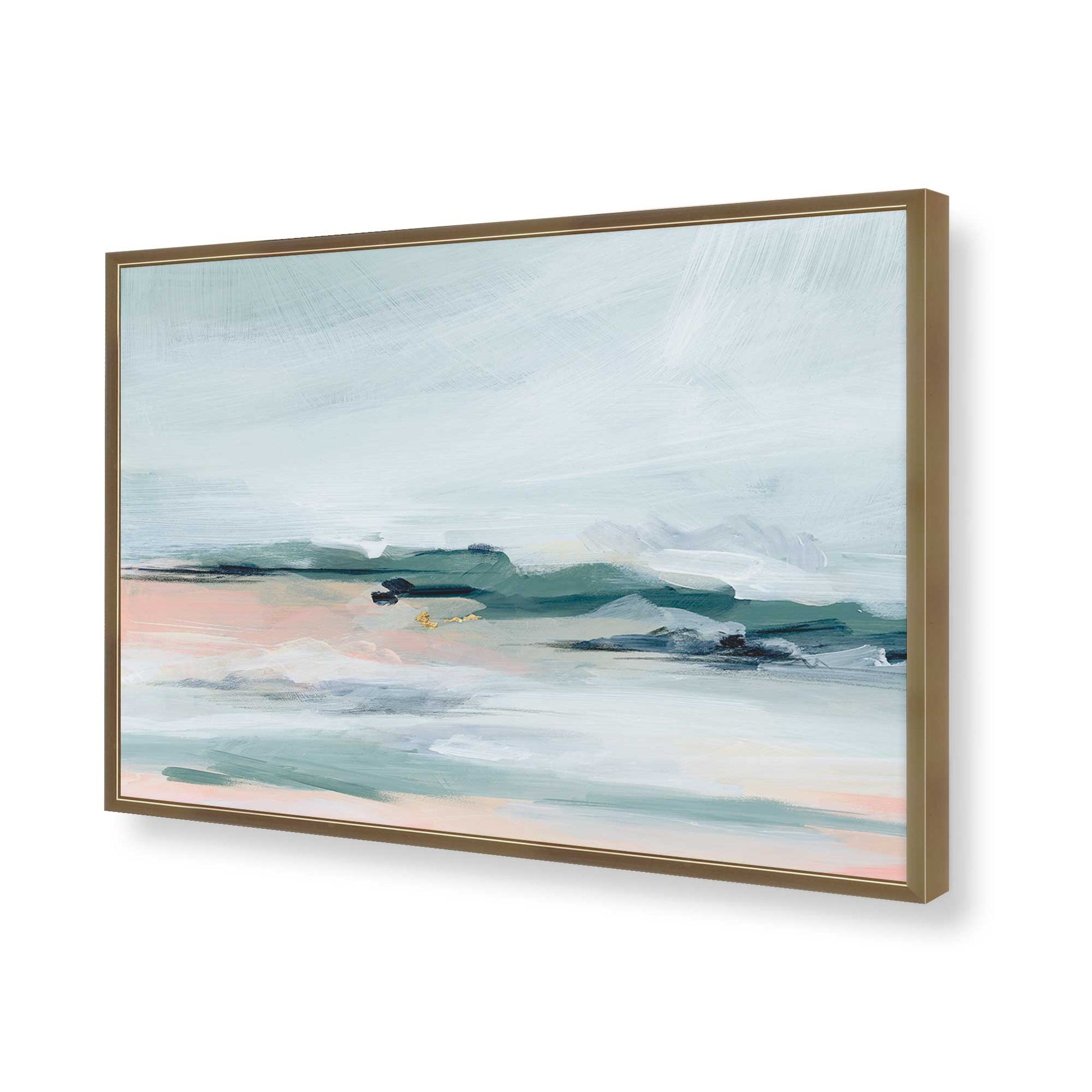 [Color:Brushed Gold], Picture of art in a Brushed Gold frame of the corner