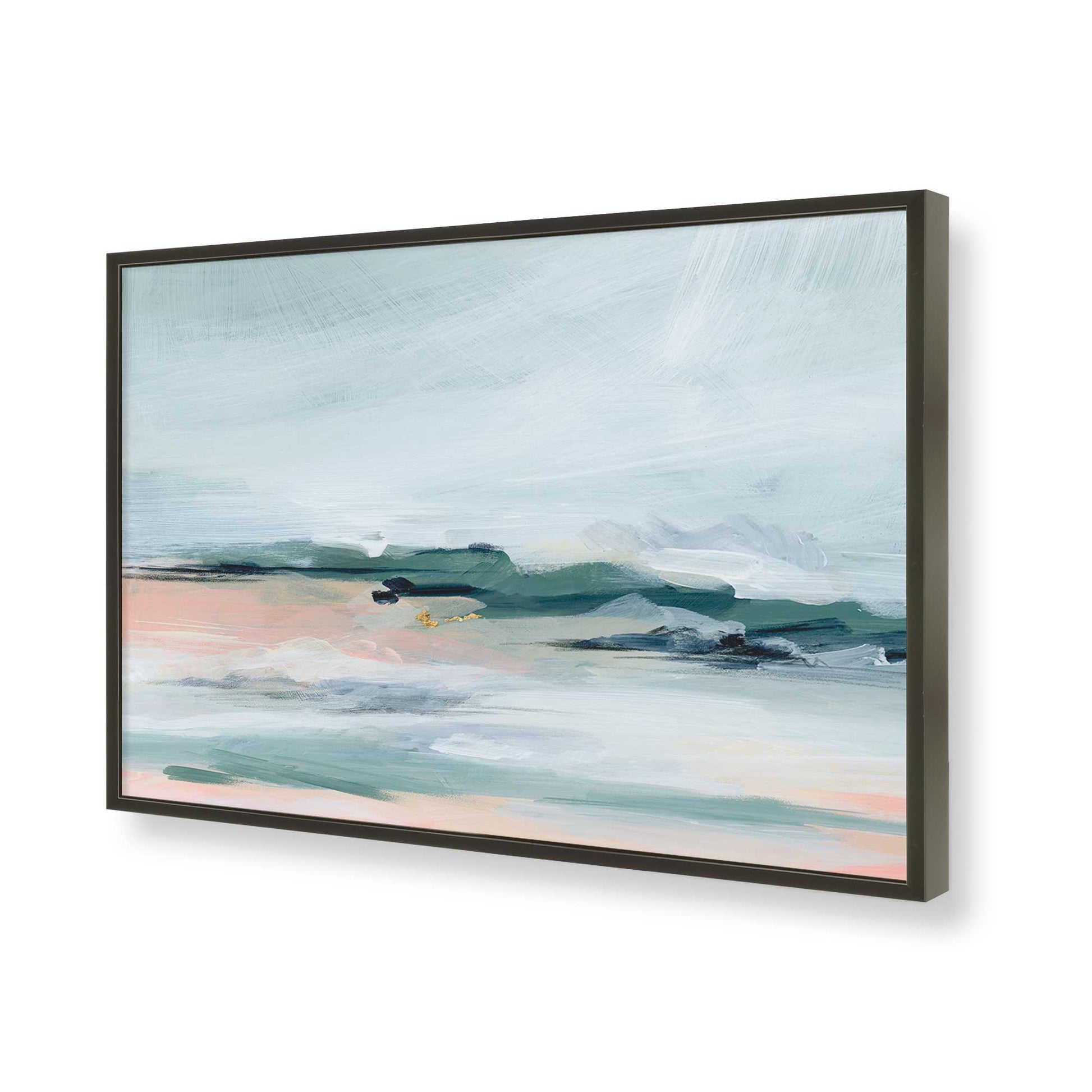 [Color:Satin Black], Picture of art in a Satin Black frame of the corner