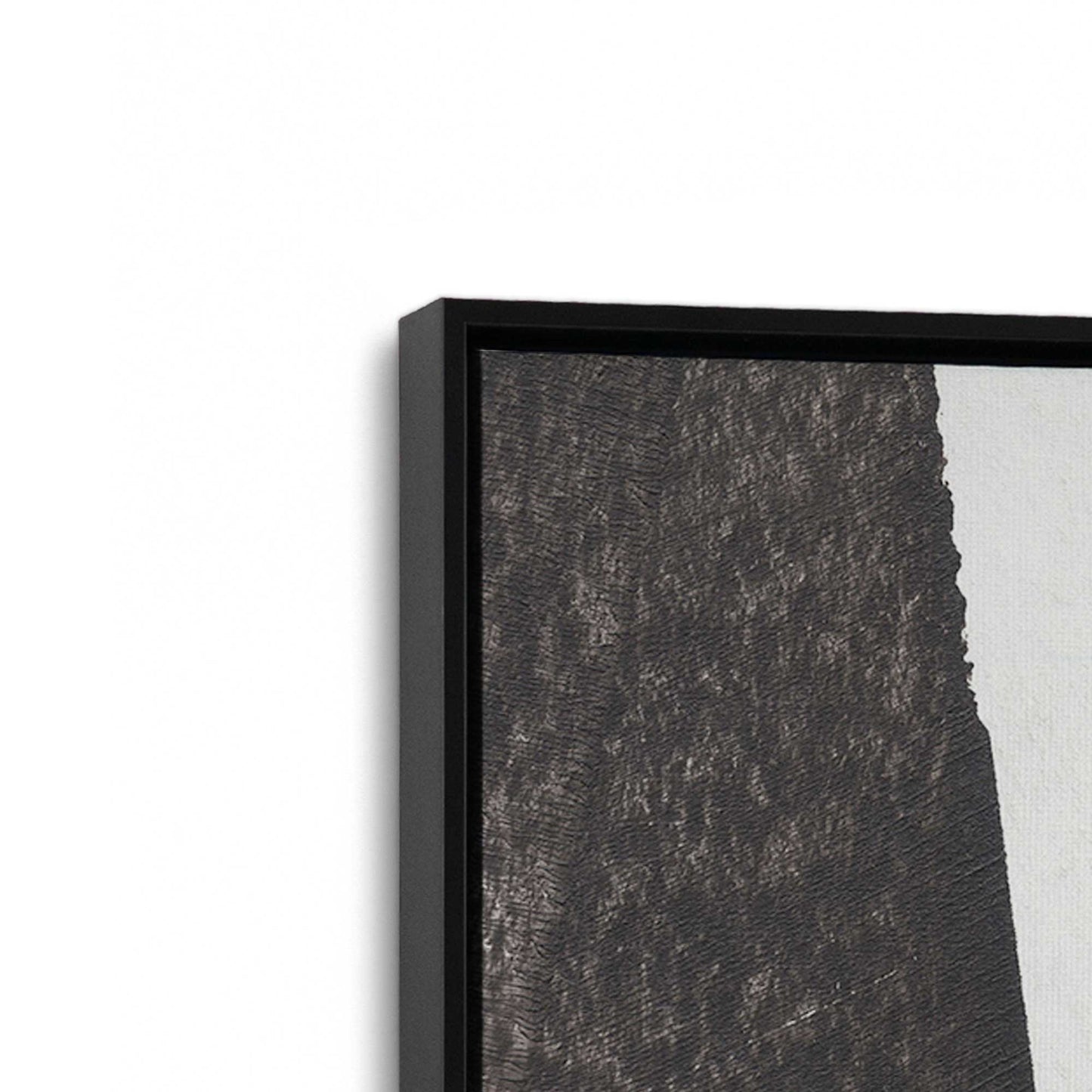[Color:Satin Black], Picture of art in a Satin Black frame at an angle