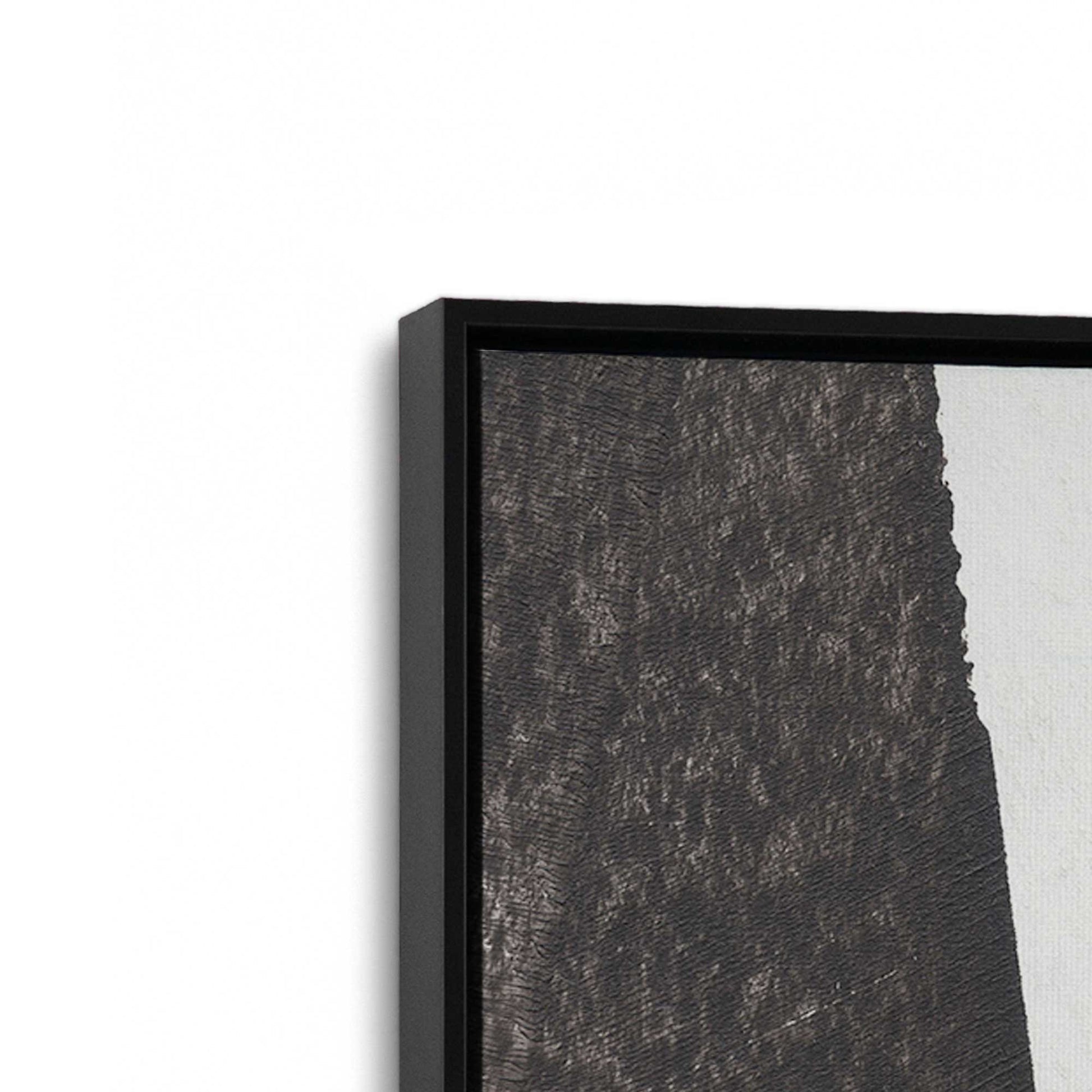 [Color:Satin Black], Picture of art in a Satin Black frame at an angle