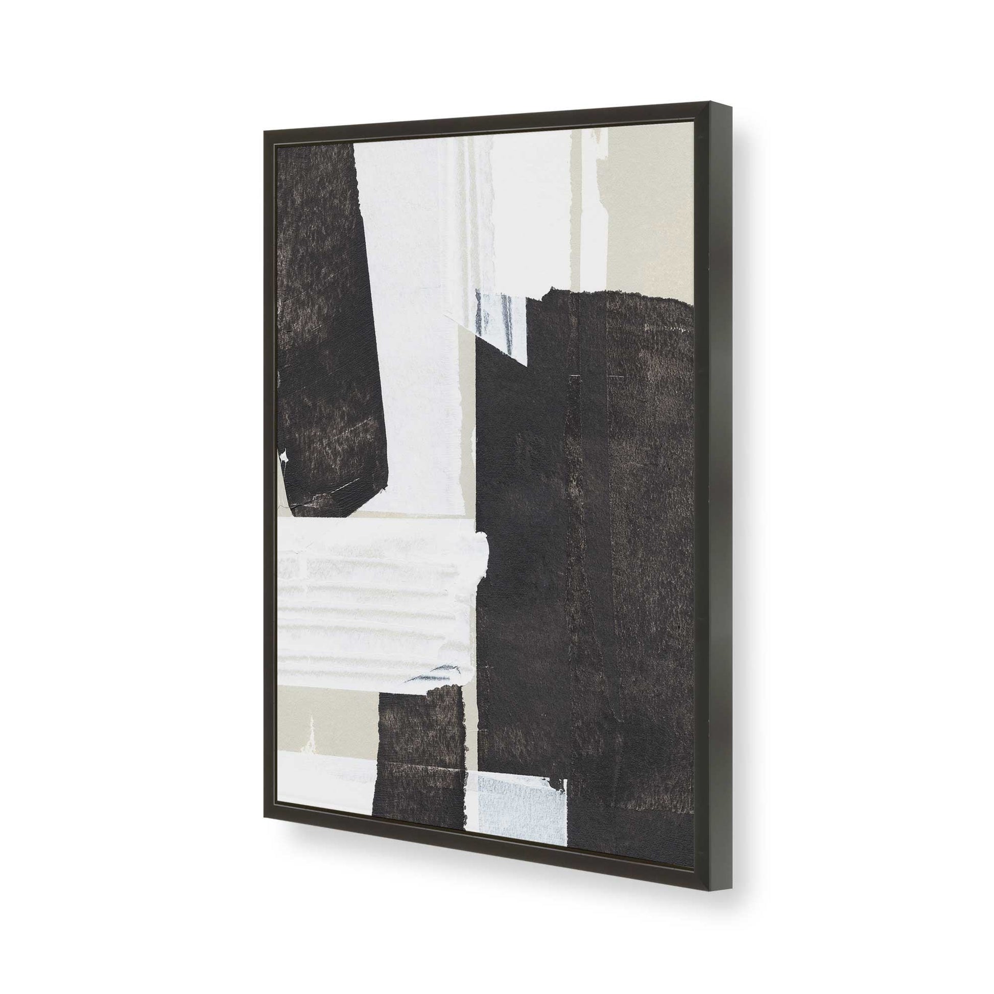 [Color:Satin Black], Picture of art in a Satin Black frame of the corner
