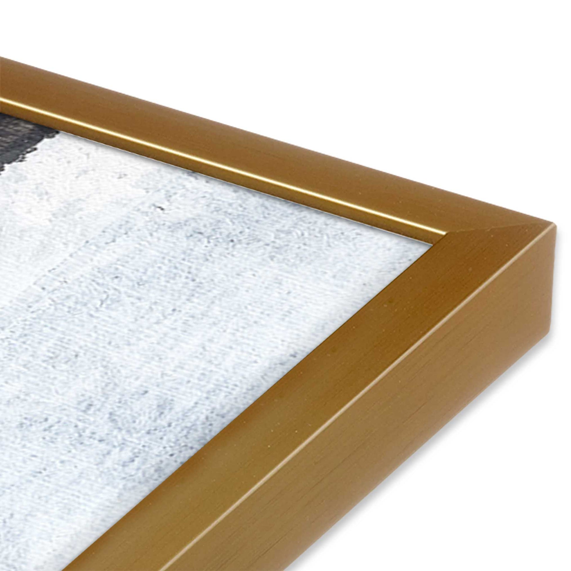 [Color:Polished Gold], Picture of art in a Polished Gold frame at an angle