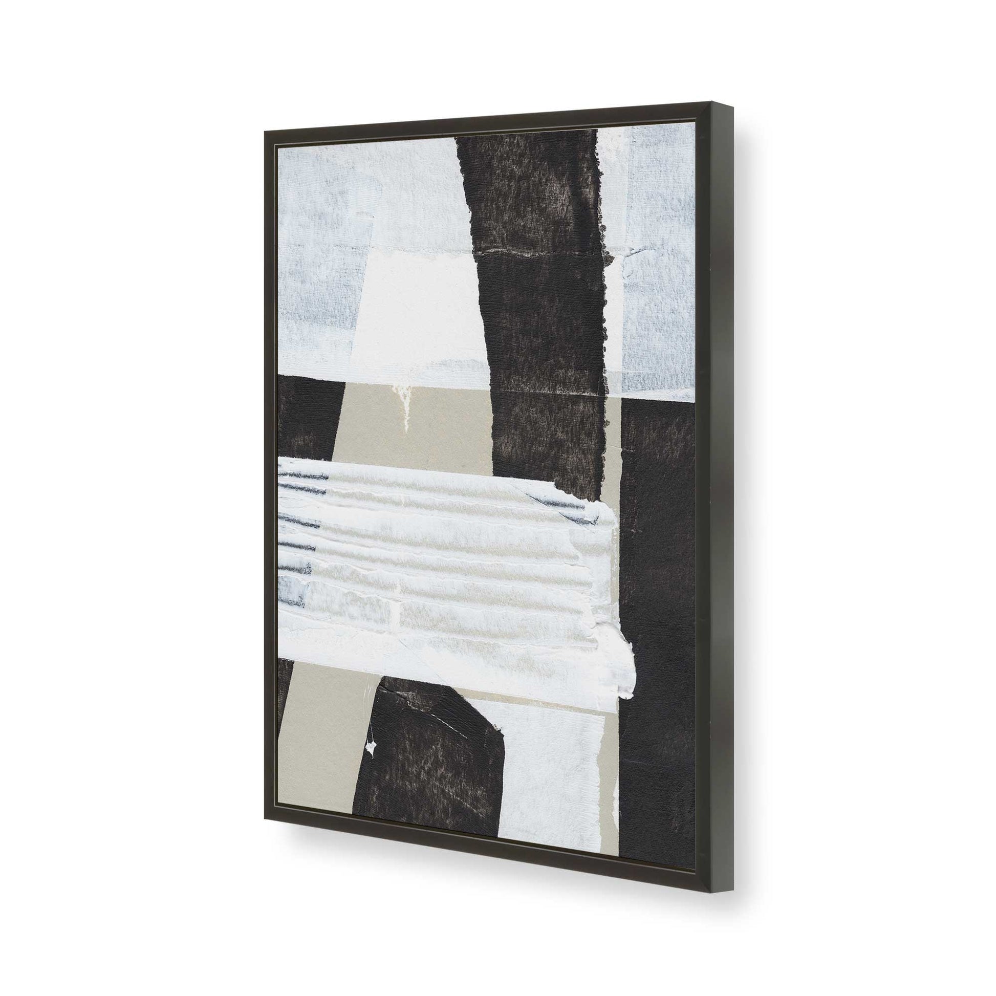 [Color:Satin Black], Picture of art in a Satin Black frame of the corner