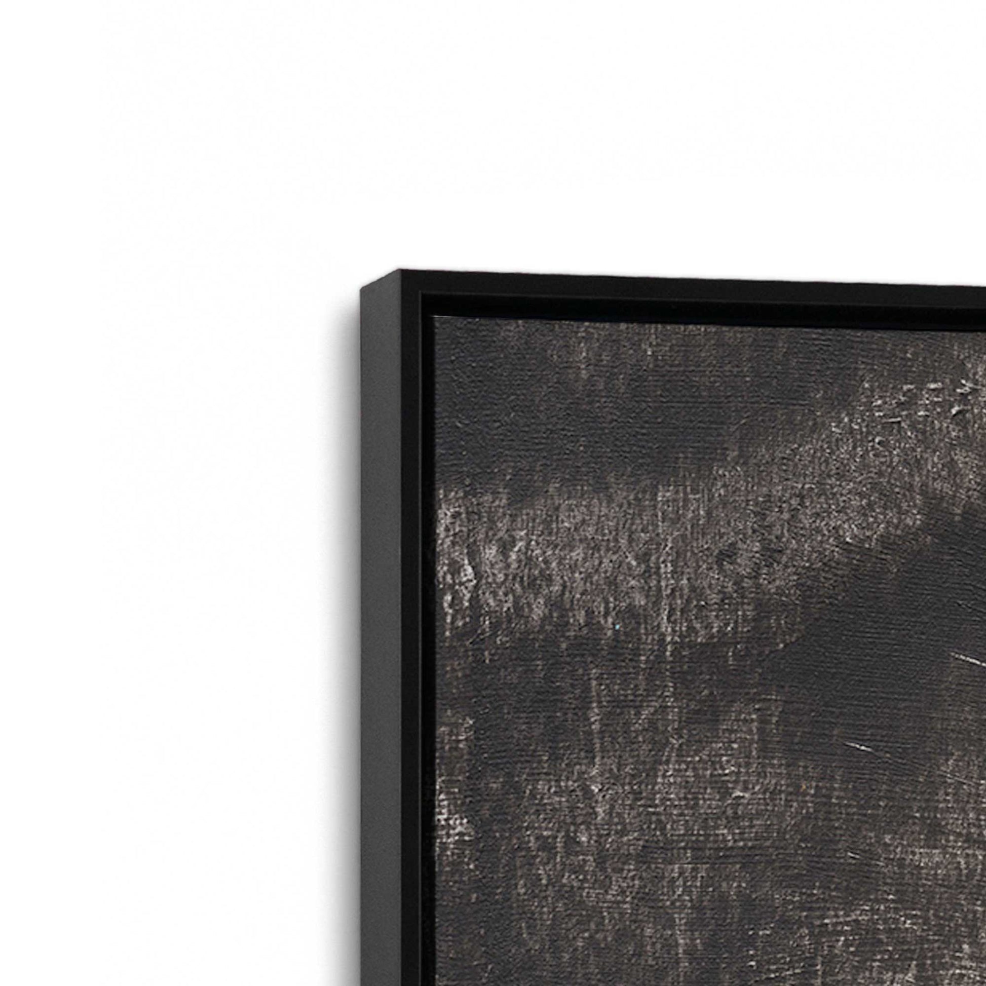 [Color:Satin Black], Picture of art in a Satin Black frame at an angle