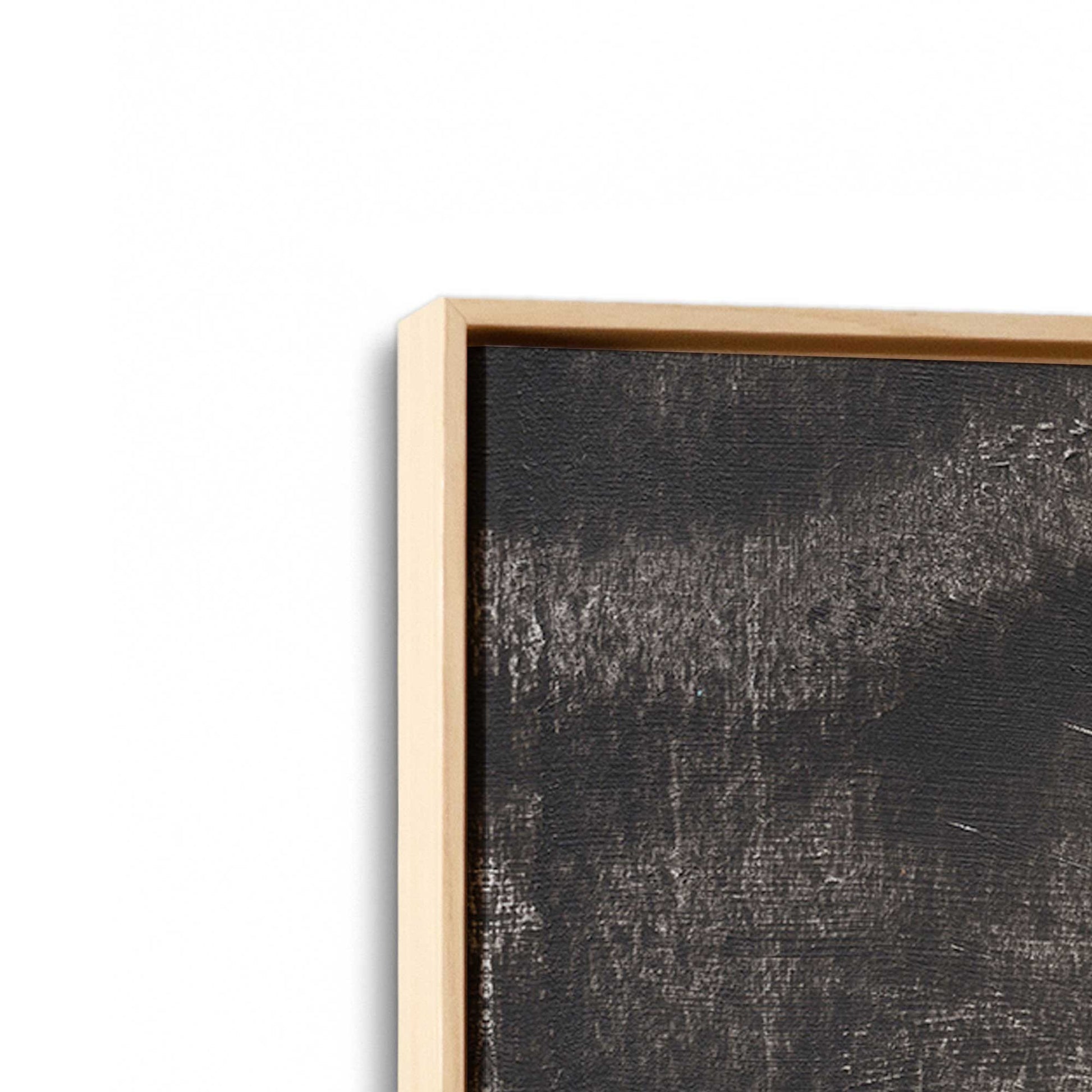 [Color:American Maple], Picture of art in a American Maple frame at an angle