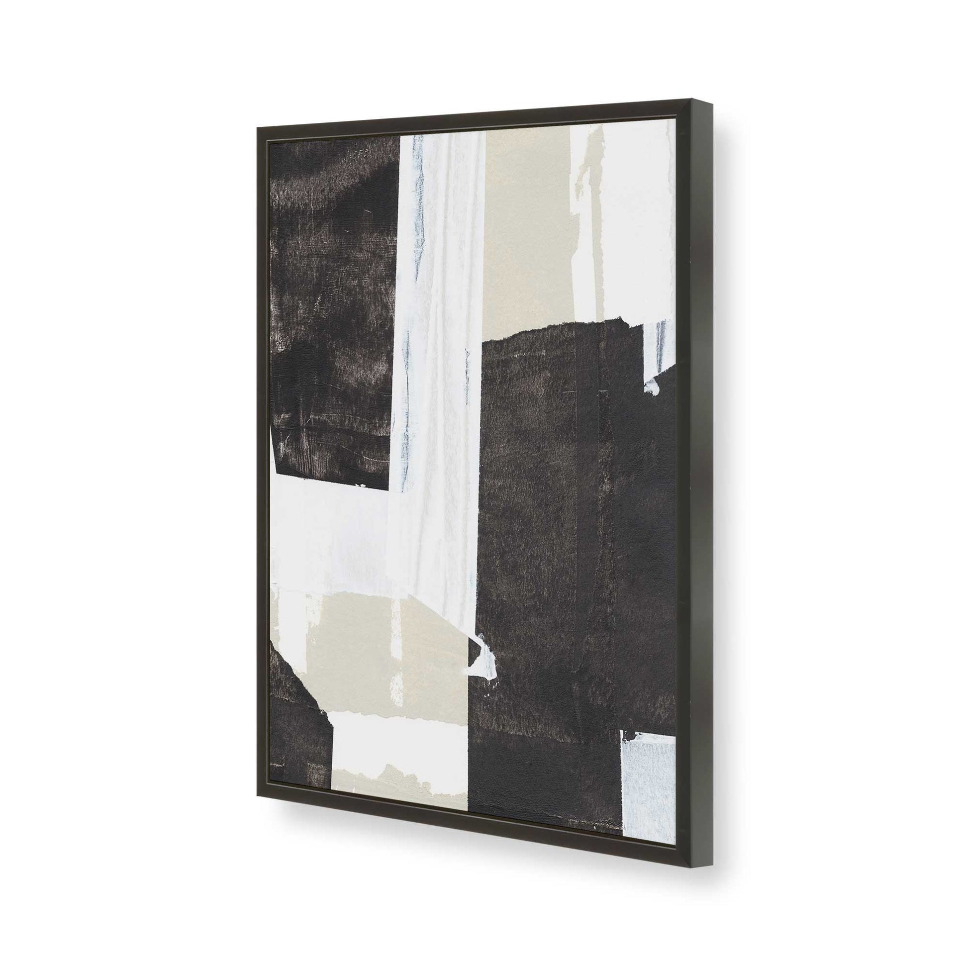 [Color:Satin Black], Picture of art in a Satin Black frame of the corner