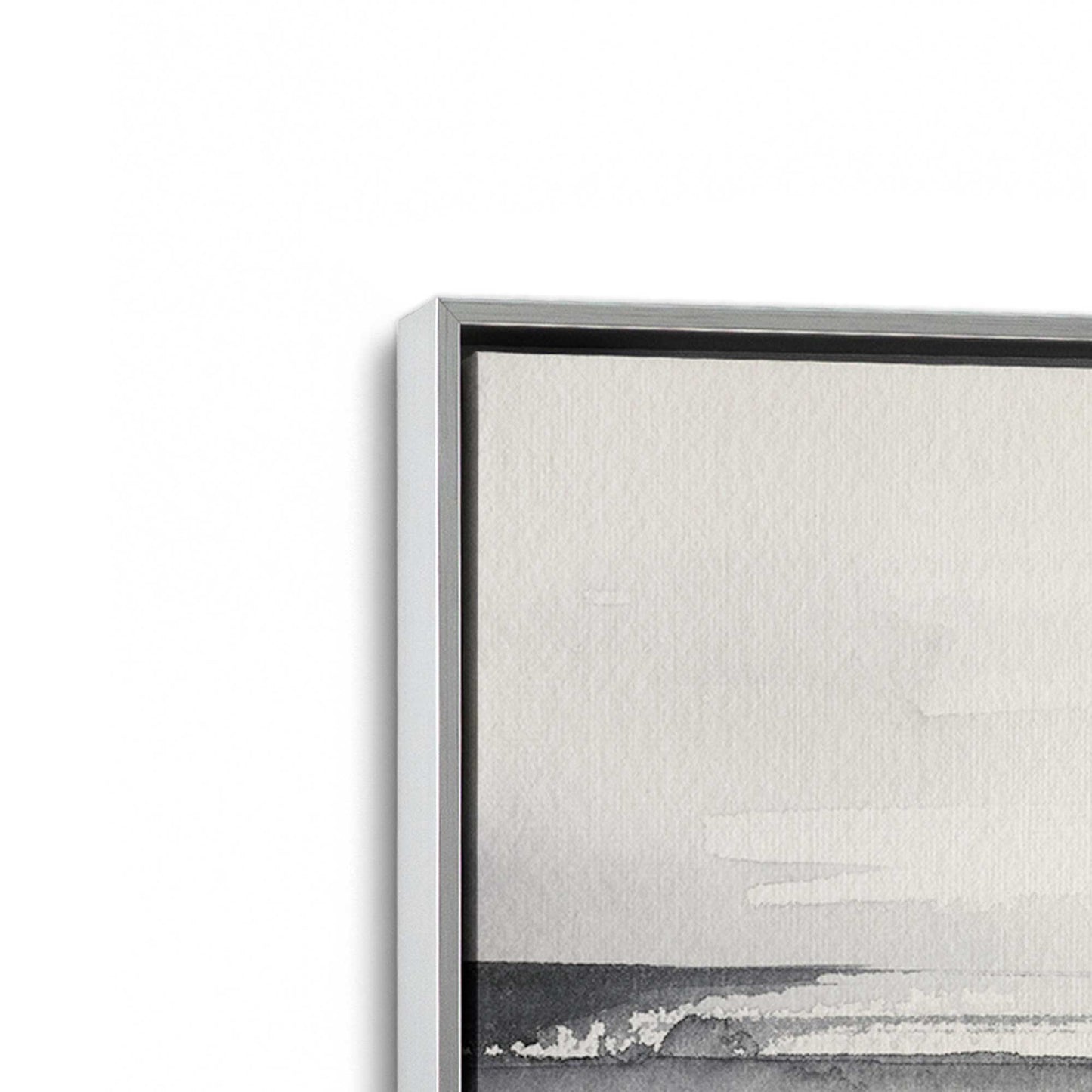 [Color:Polished Chrome], Picture of art in a Polished Chrome frame at an angle