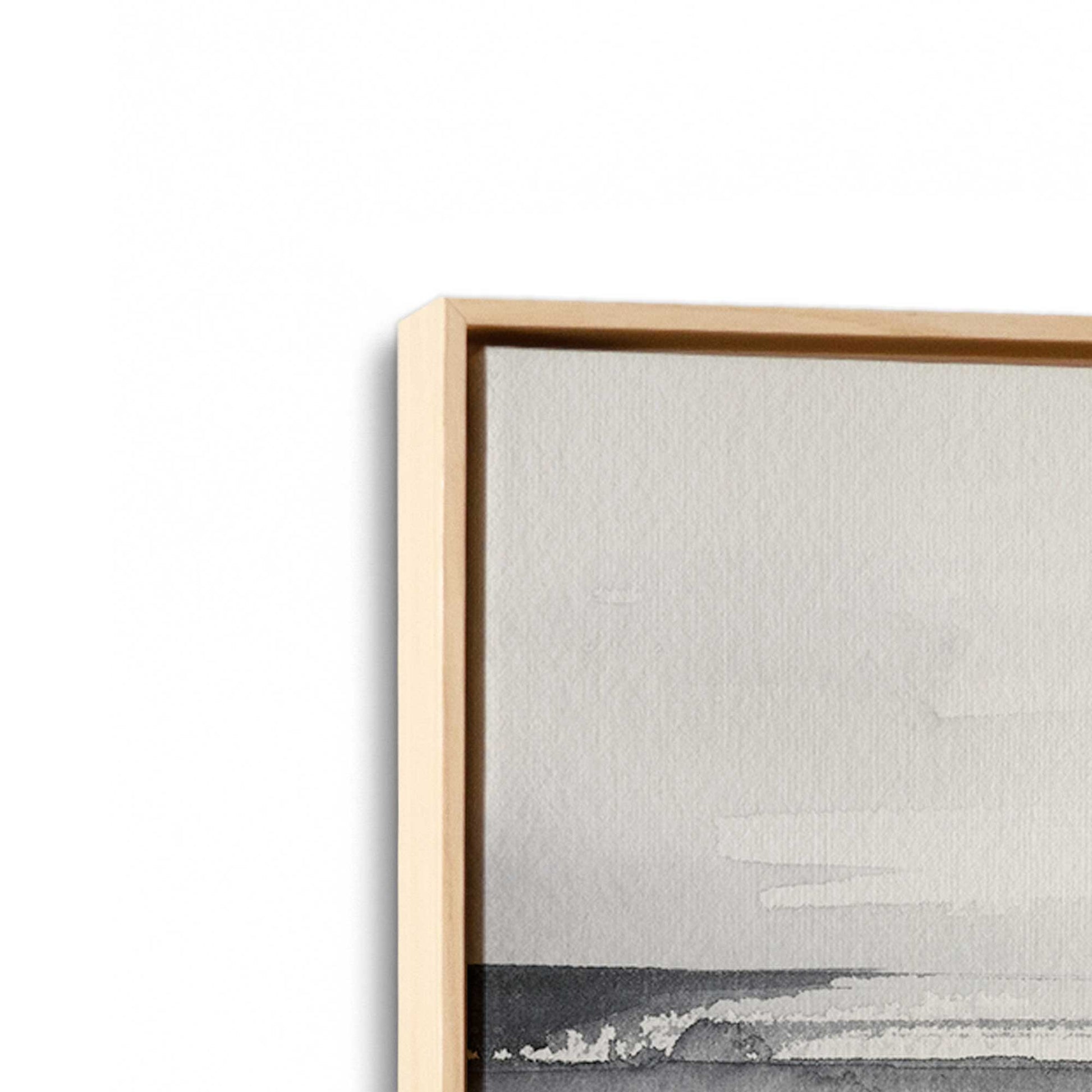 [Color:American Maple], Picture of art in a American Maple frame at an angle
