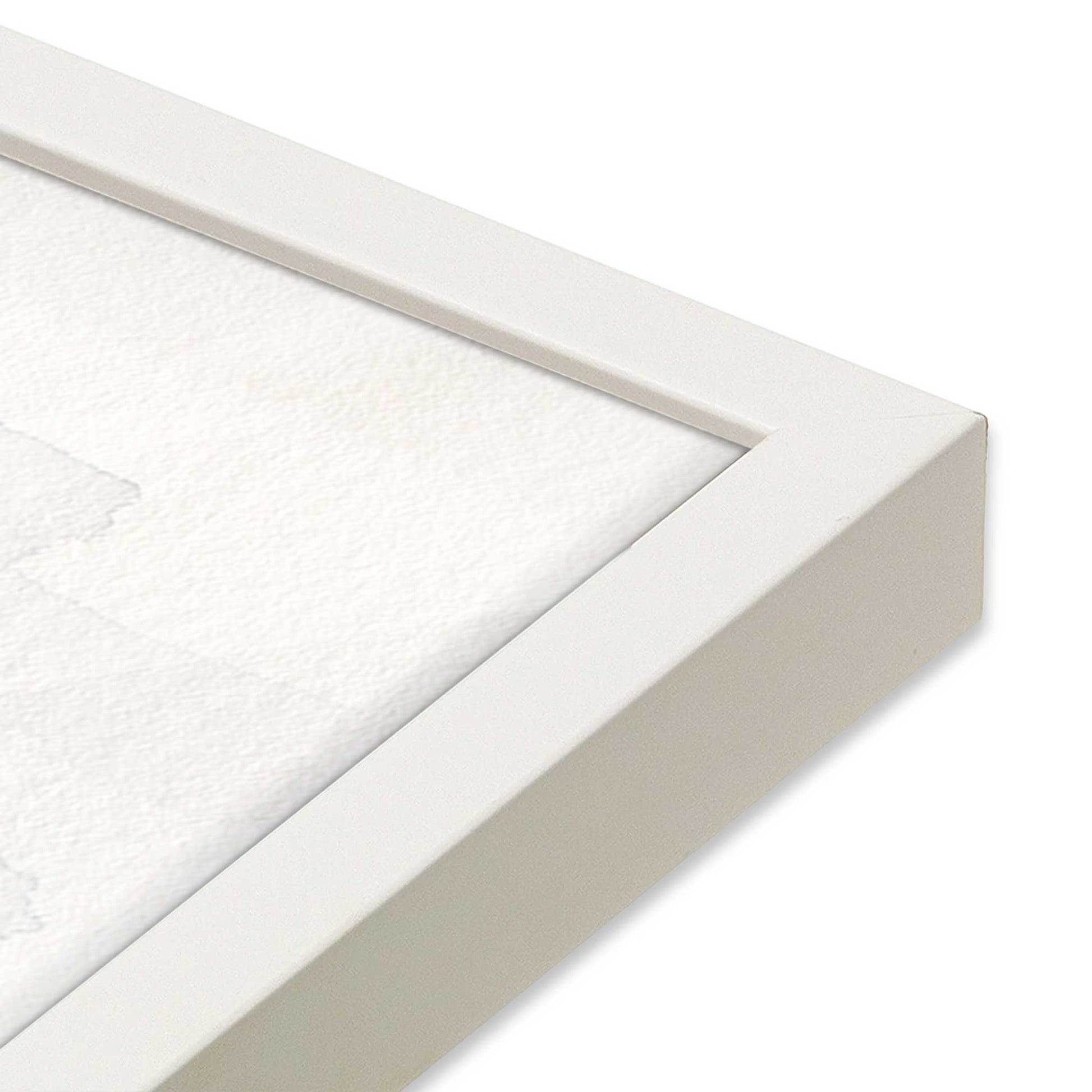 [Color:Opaque White], Picture of art in a Opaque White frame at an angle