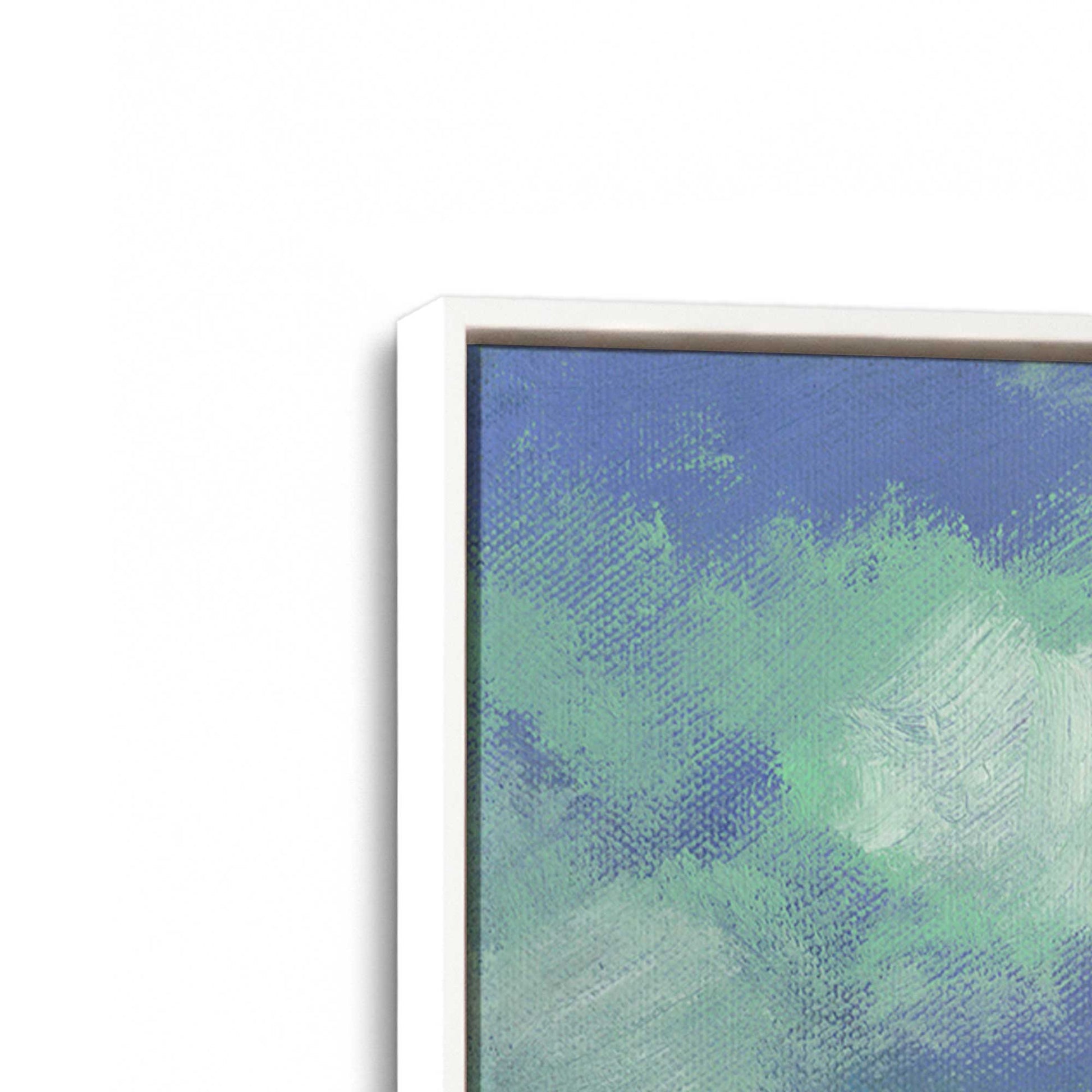 [Color:Opaque White], Picture of art in a White frame at an angle