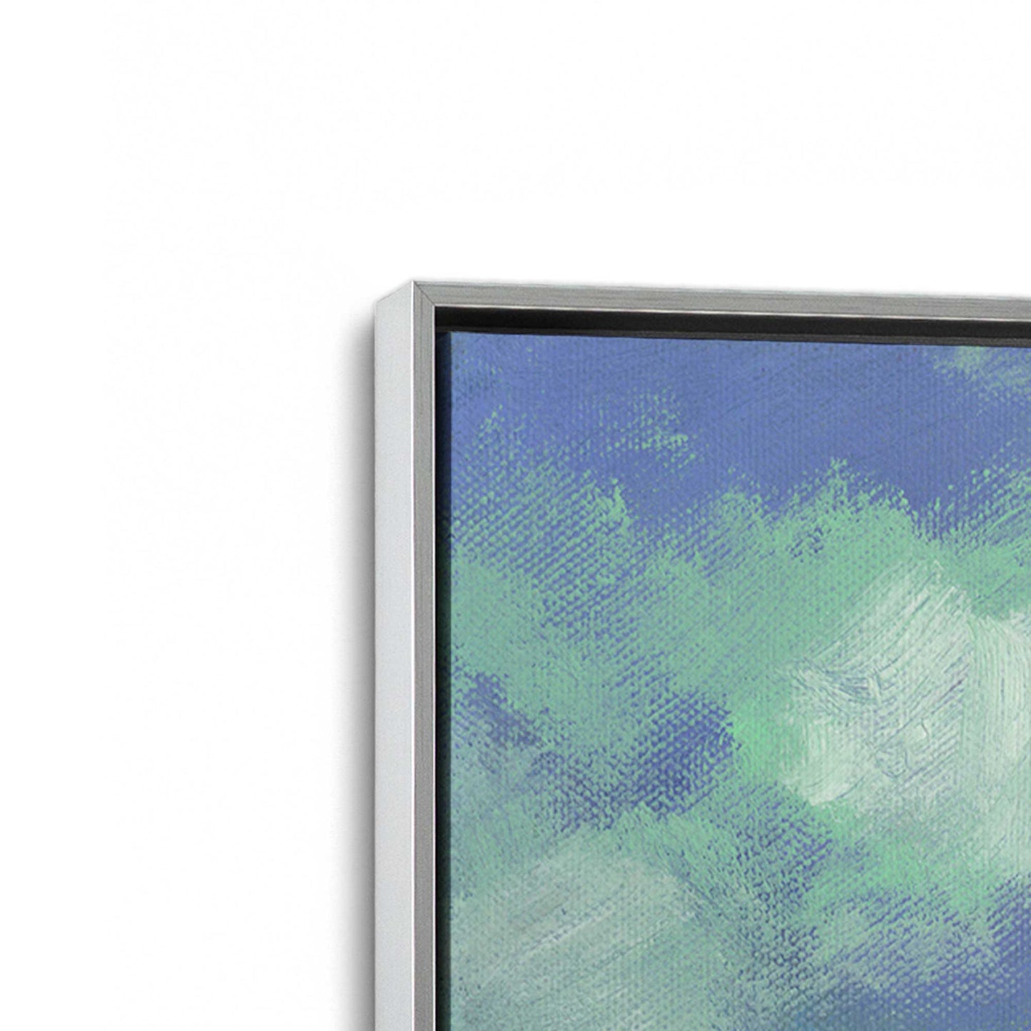 [Color:Polished Chrome], Picture of art in a Polished Chrome frame at an angle