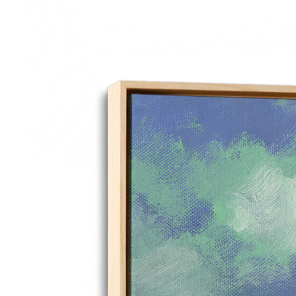 [Color:American Maple], Picture of art in a American Maple frame at an angle