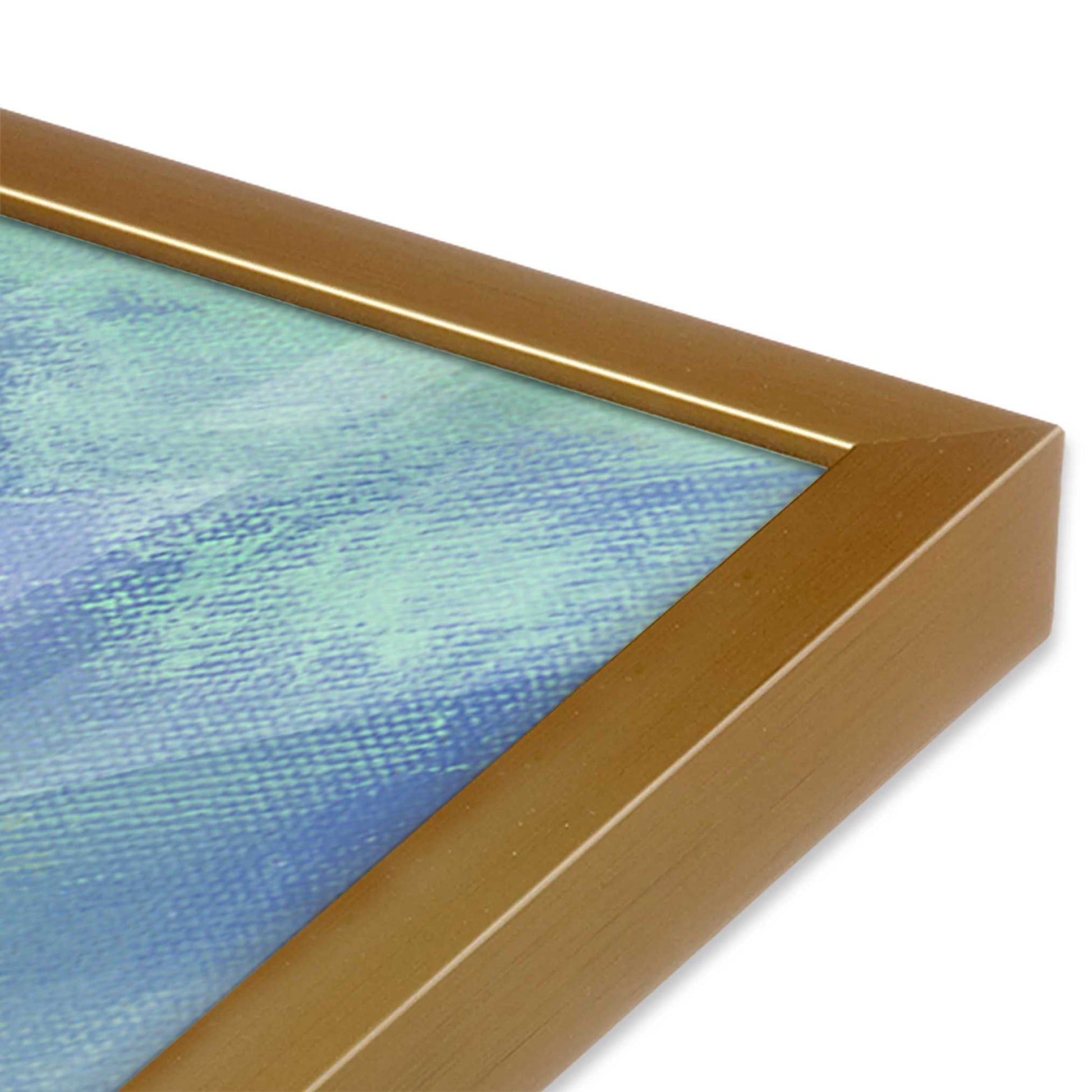 [Color:Polished Gold], Picture of art in a Polished Gold frame at an angle