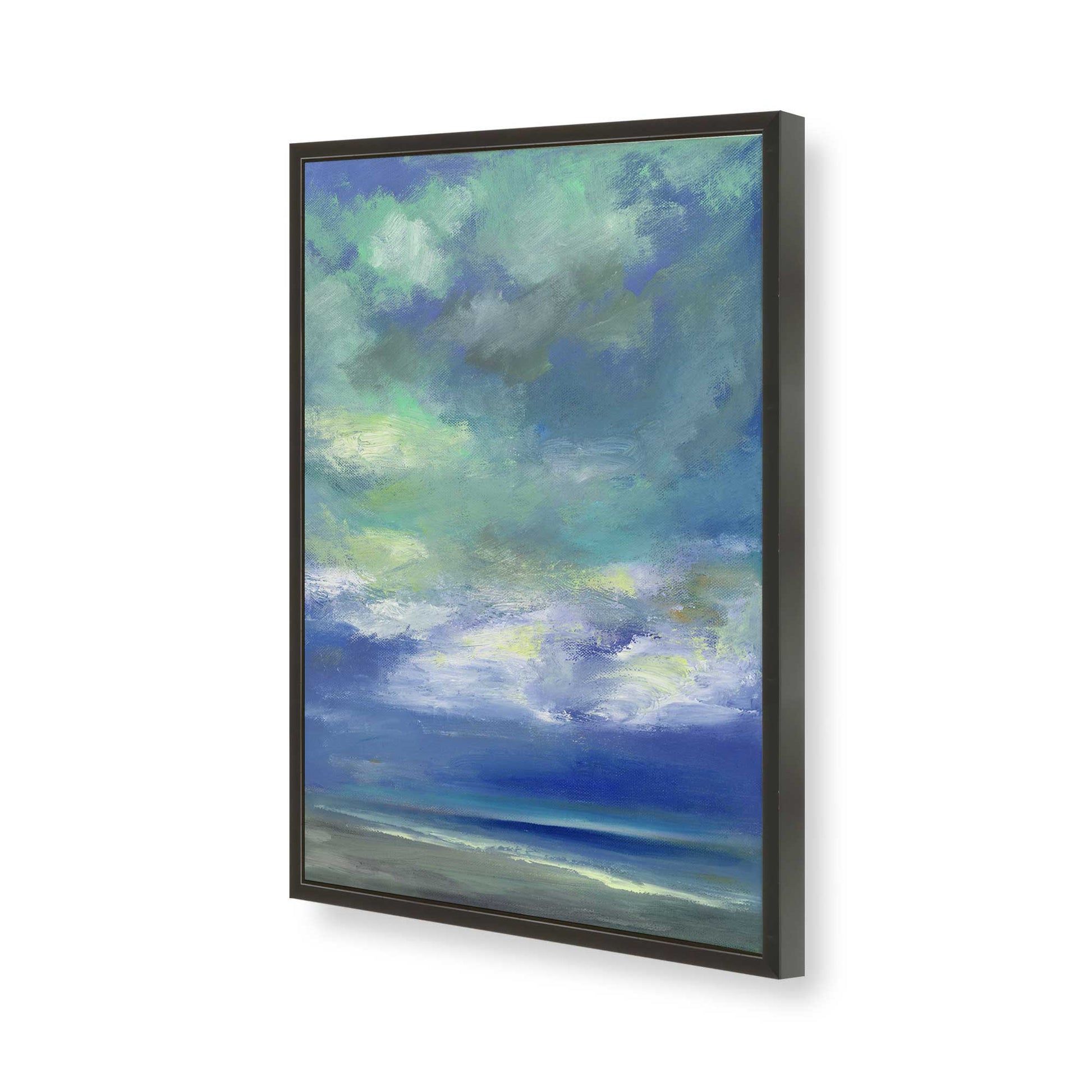 [Color:Satin Black], Picture of art in a Satin Black frame of the corner