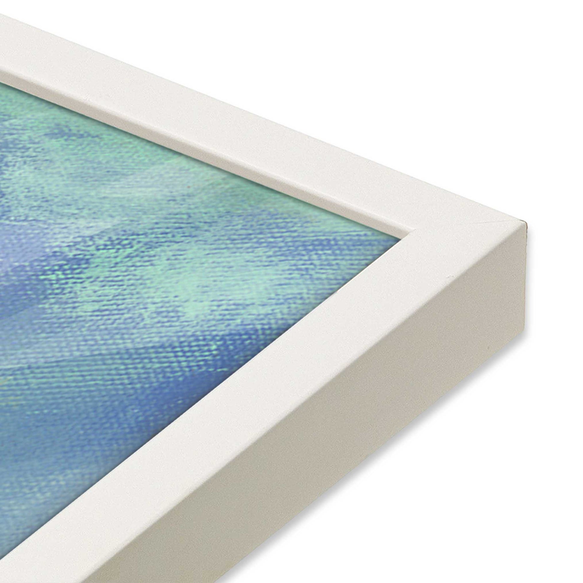 [Color:Opaque White], Picture of art in a Opaque White frame at an angle