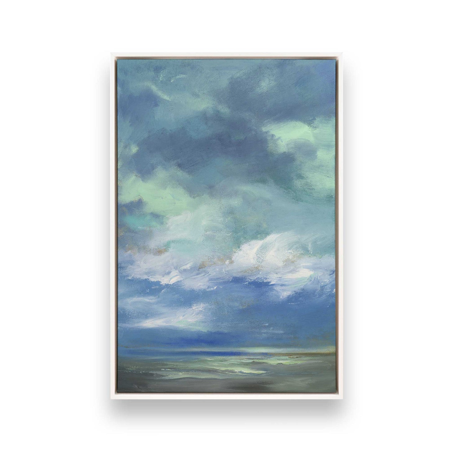 [Color:Opaque White], Picture of art in a White frame