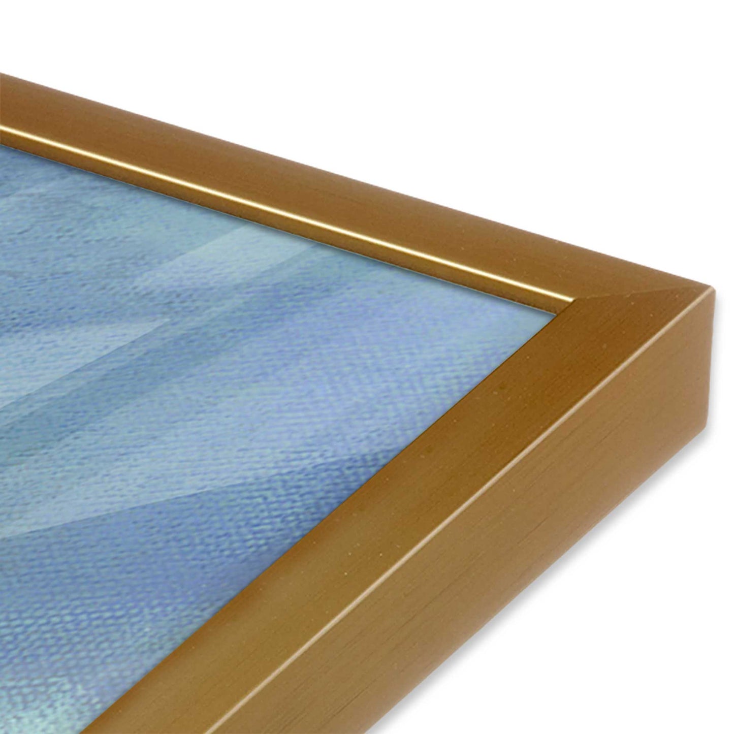 [Color:Polished Gold], Picture of art in a Polished Gold frame at an angle